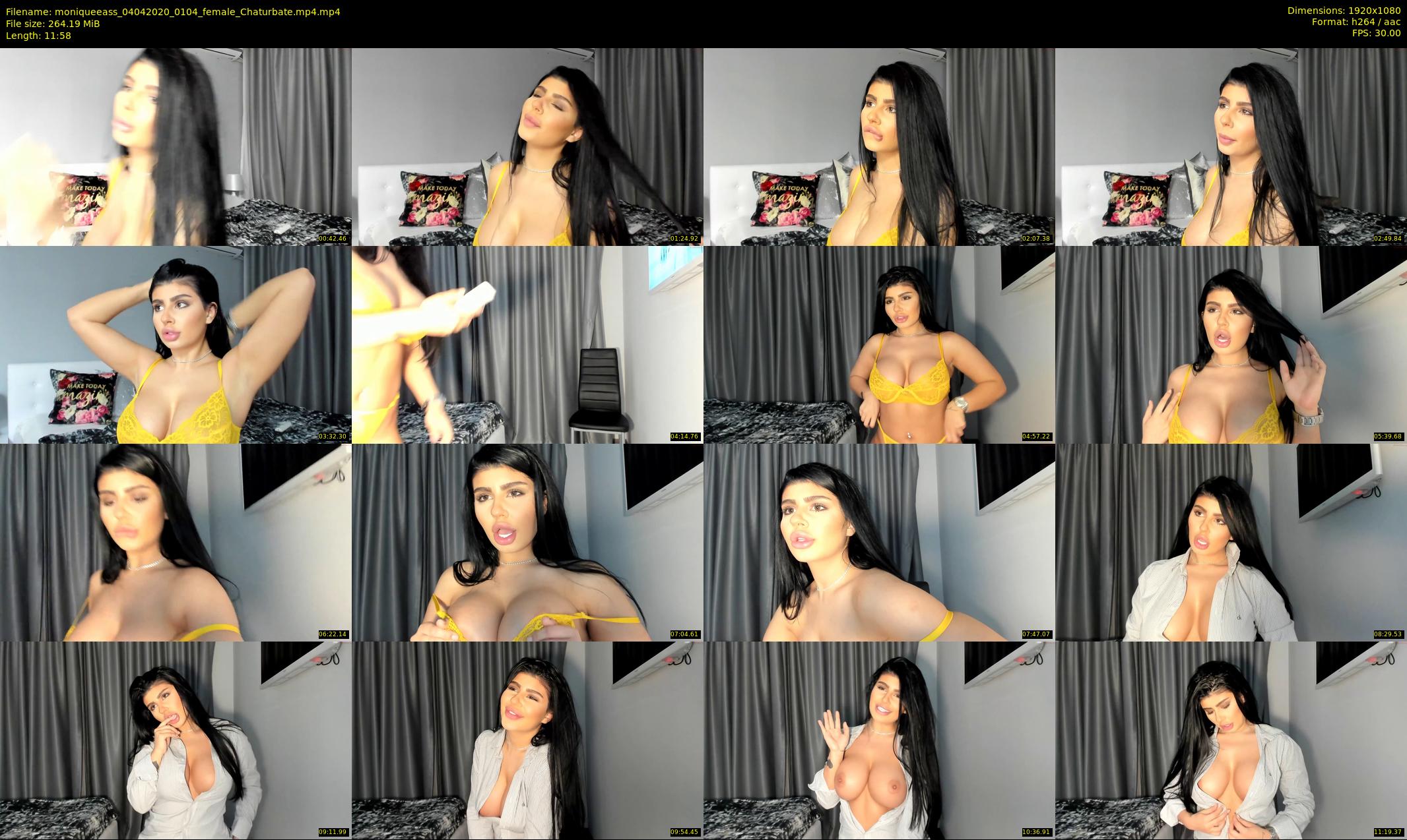 moniqueeass — 12 minute Chaturbate female cam show recording, 1080p, Apr 4, 2020