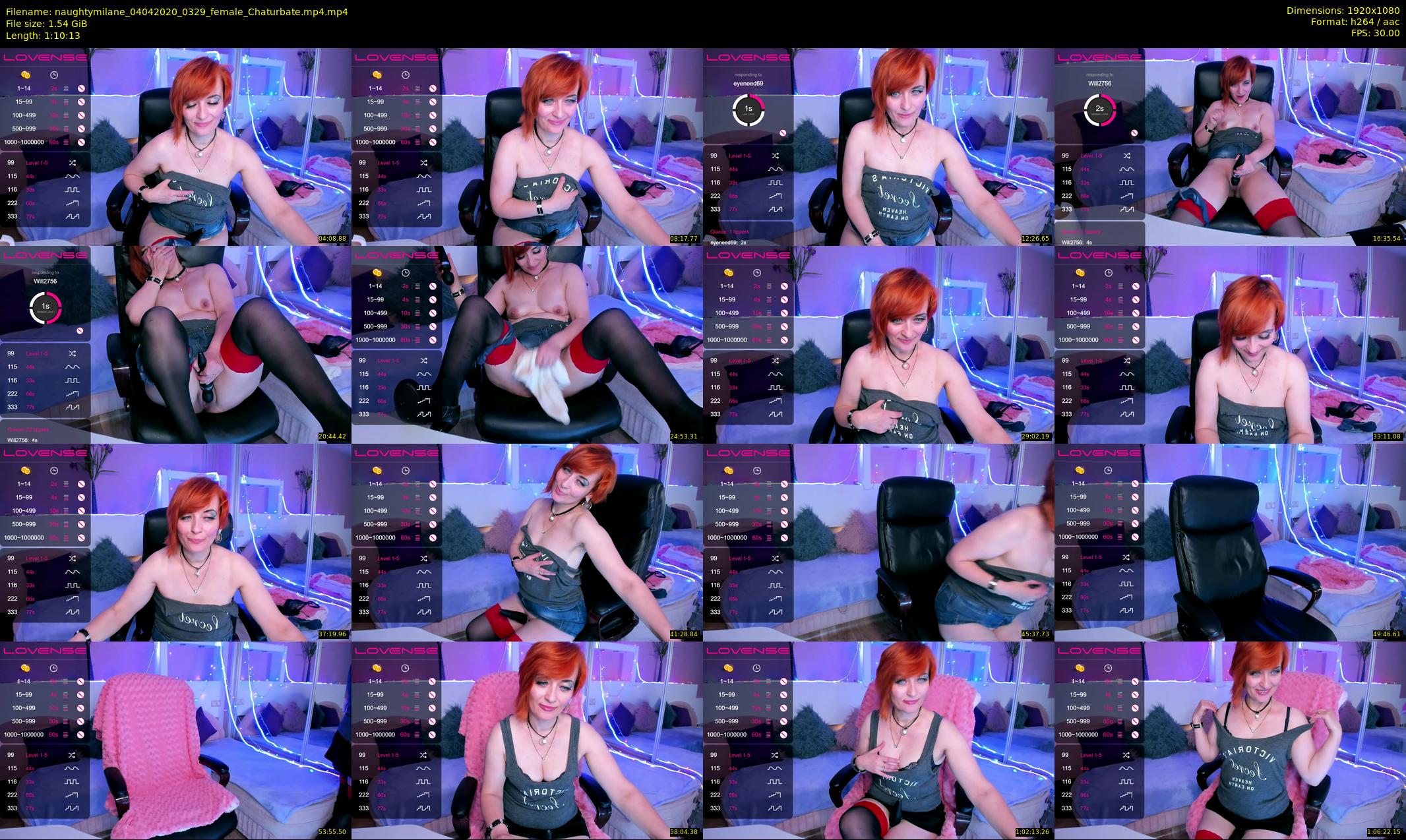 naughtymilane — 71 minute Chaturbate female cam show recording, 1080p, Apr 4, 2020