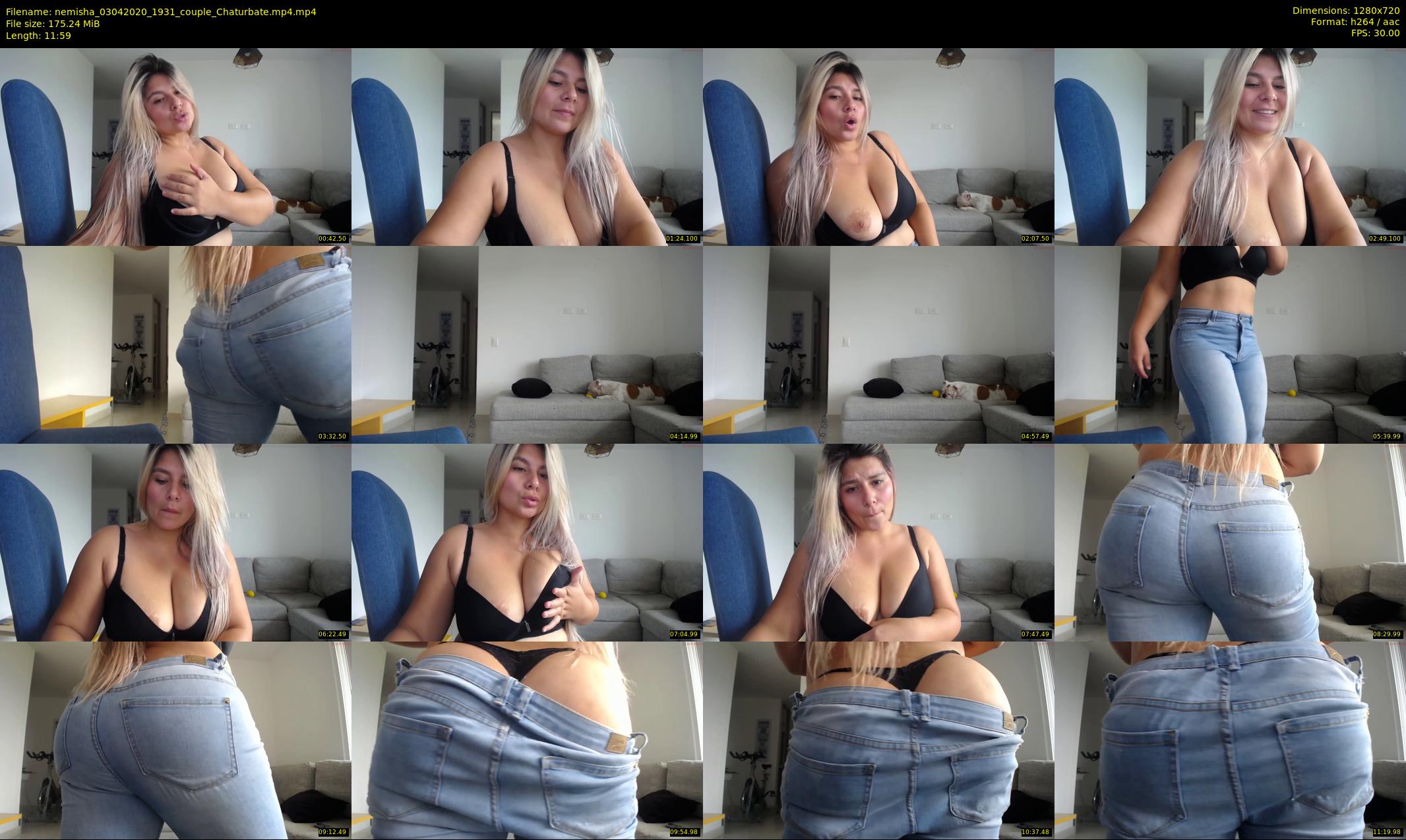 nemisha — 12 minute Chaturbate female cam show recording, 720p, Apr 3, 2020