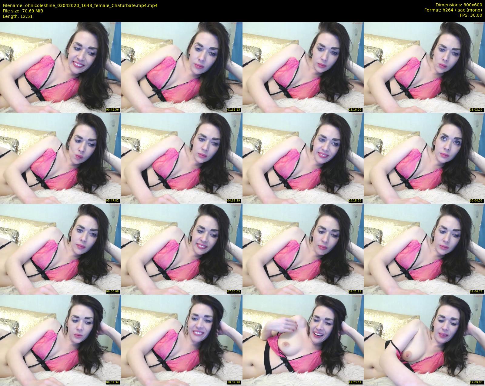 ohnicoleshine — 13 minute Chaturbate female cam show recording, 480p, Apr 3, 2020