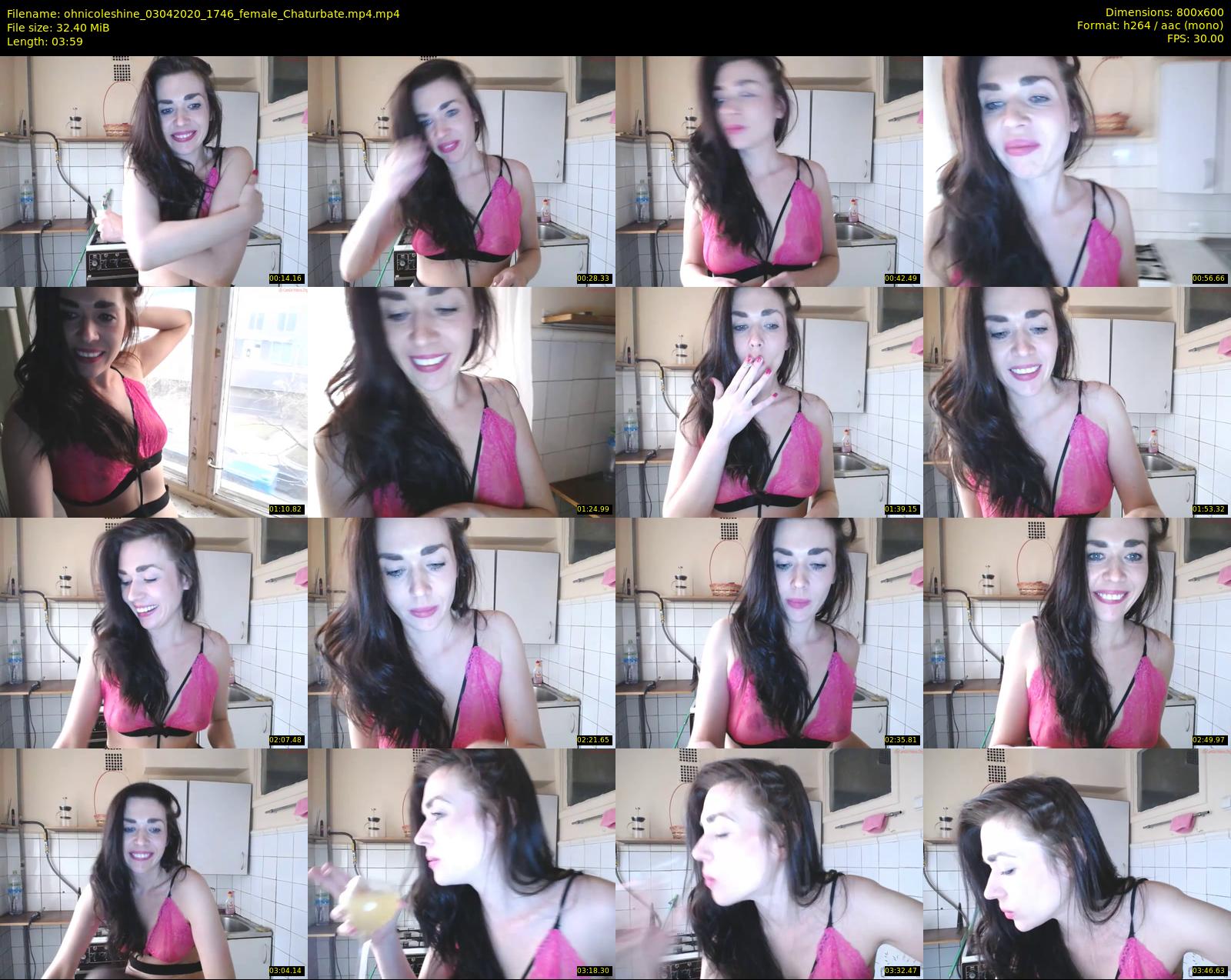 ohnicoleshine — 4 minute Chaturbate female cam show recording, 480p, Apr 3, 2020