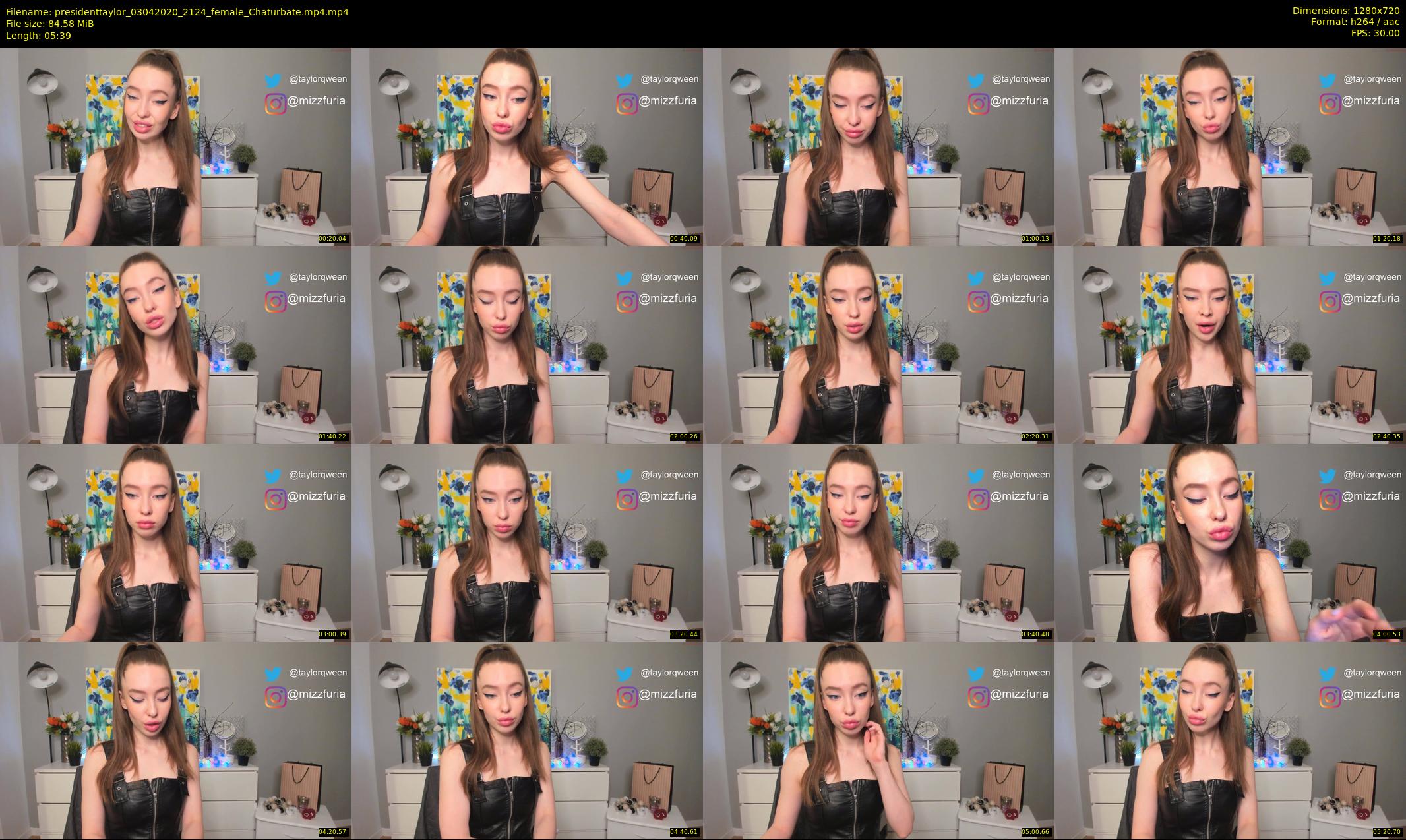 presidenttaylor — 6 minute Chaturbate female cam show recording, 720p, Apr 3, 2020