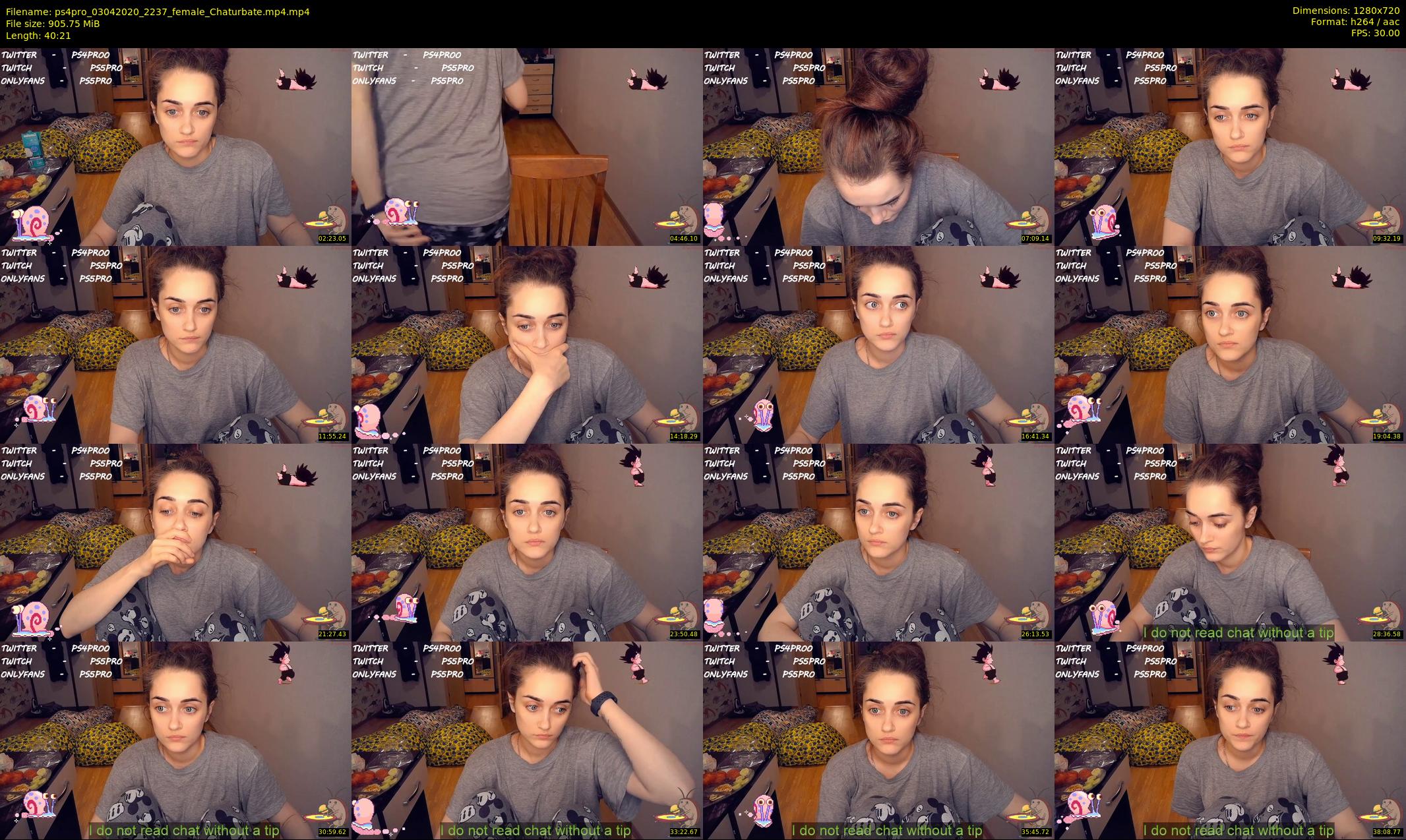 ps4pro — 41 minute Chaturbate female cam show recording, 720p, Apr 3, 2020