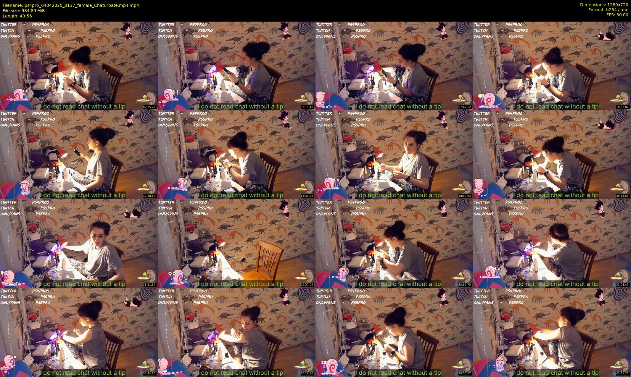 ps4pro — 44 minute Chaturbate female cam show recording, 720p, Apr 4, 2020