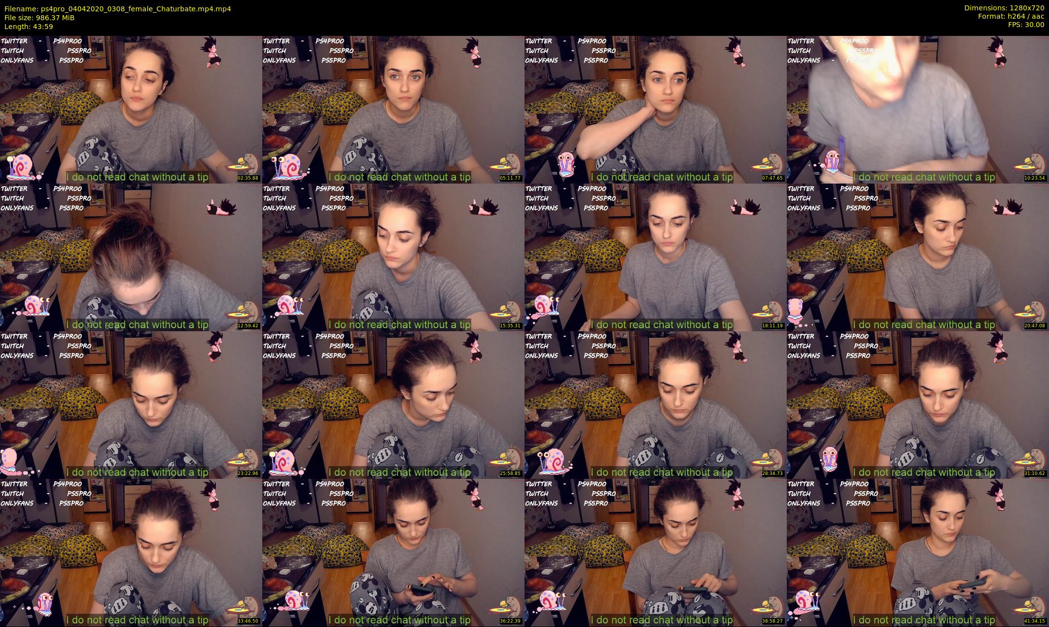 ps4pro — 44 minute Chaturbate female cam show recording, 720p, Apr 4, 2020