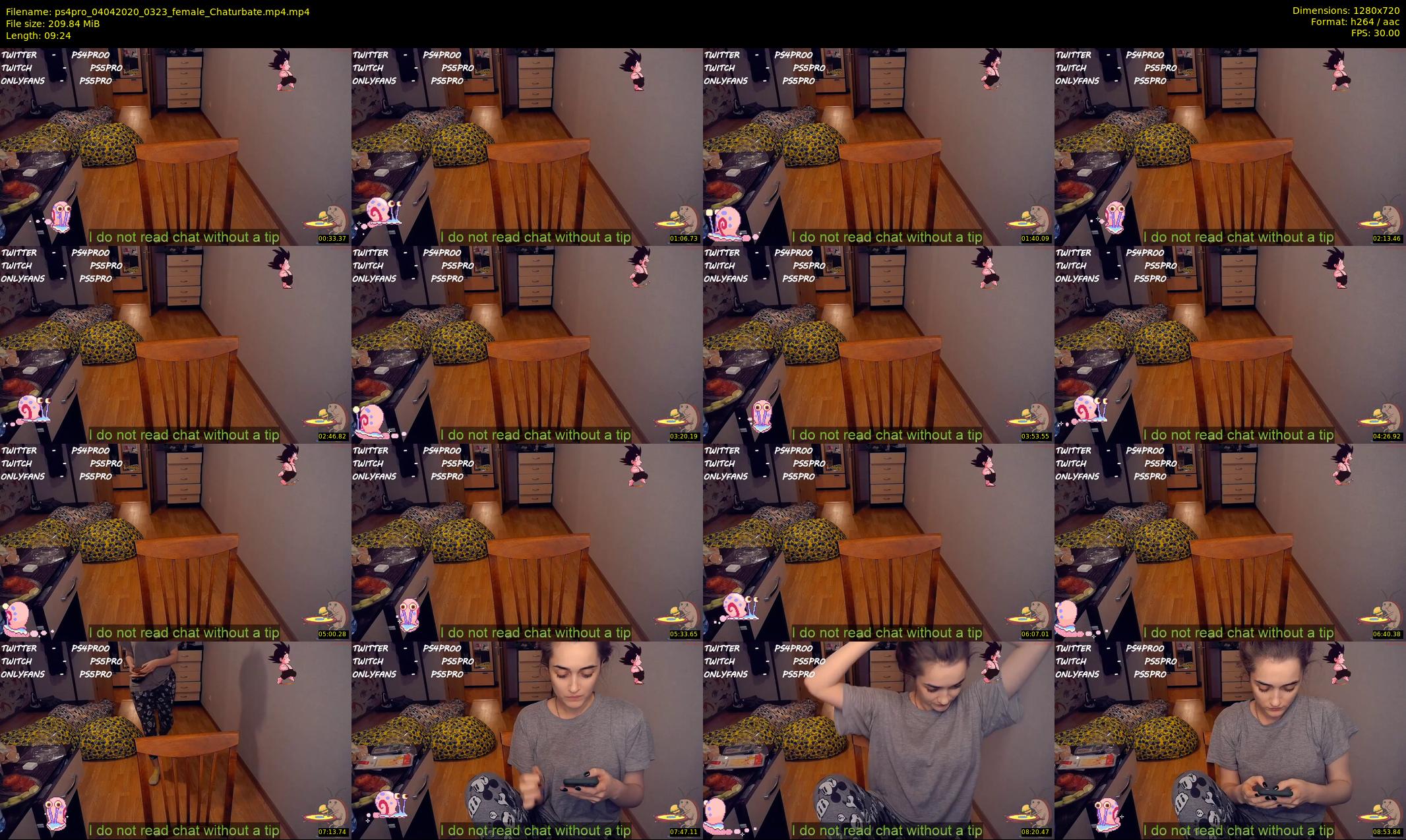 ps4pro — 10 minute Chaturbate female cam show recording, 720p, Apr 4, 2020