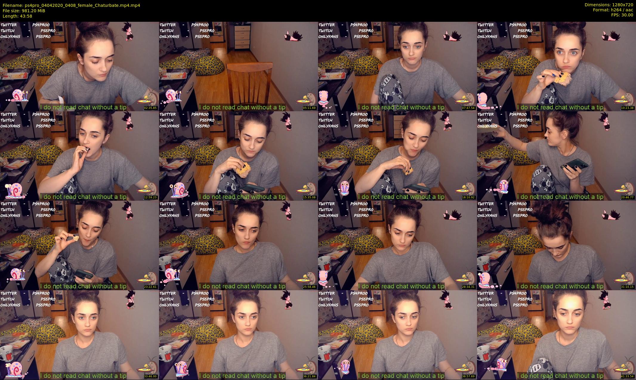 ps4pro — 44 minute Chaturbate female cam show recording, 720p, Apr 4, 2020