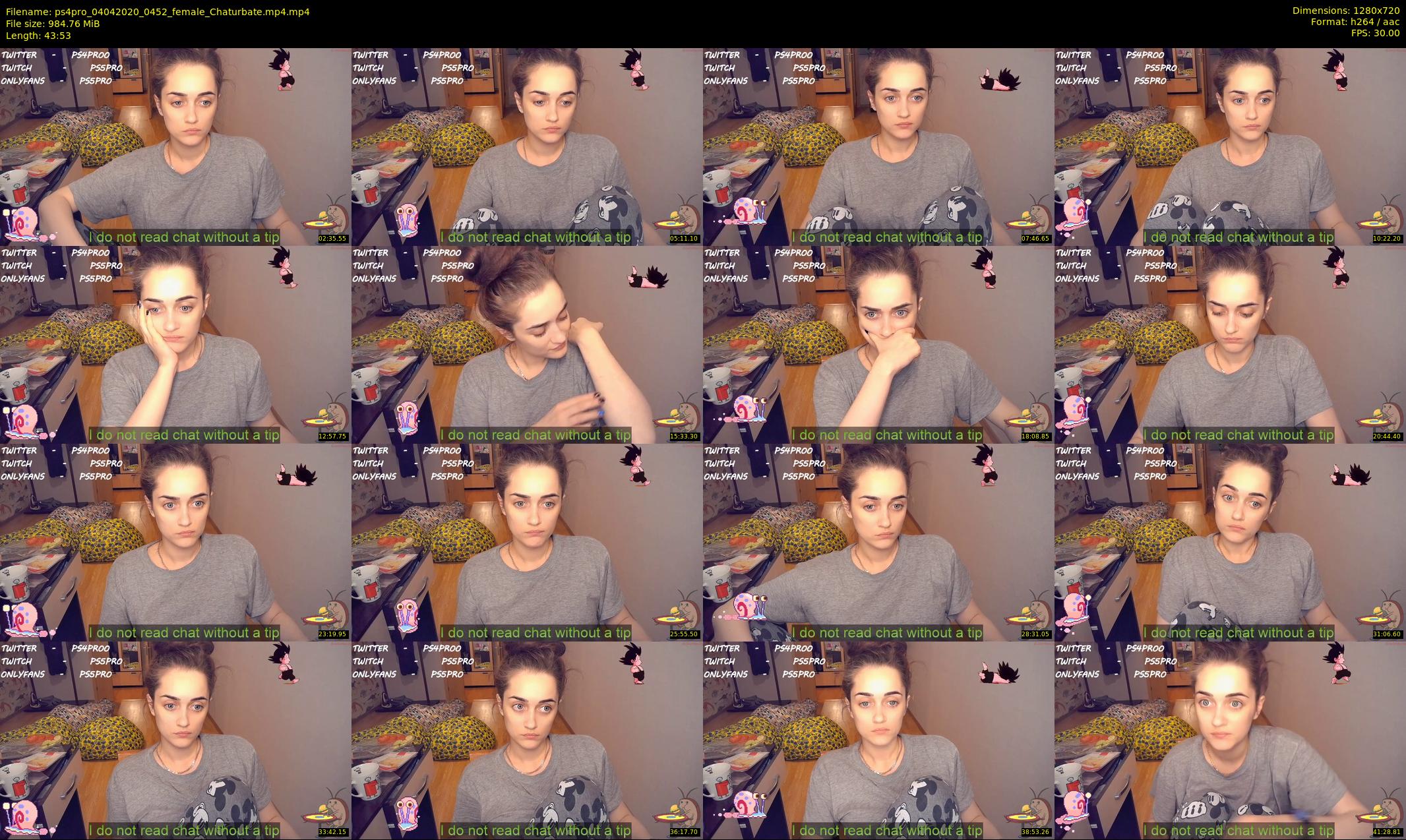 ps4pro — 44 minute Chaturbate female cam show recording, 720p, Apr 4, 2020