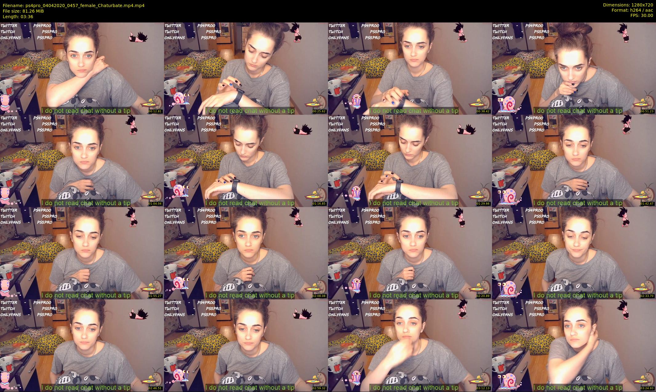 ps4pro — 4 minute Chaturbate female cam show recording, 720p, Apr 4, 2020