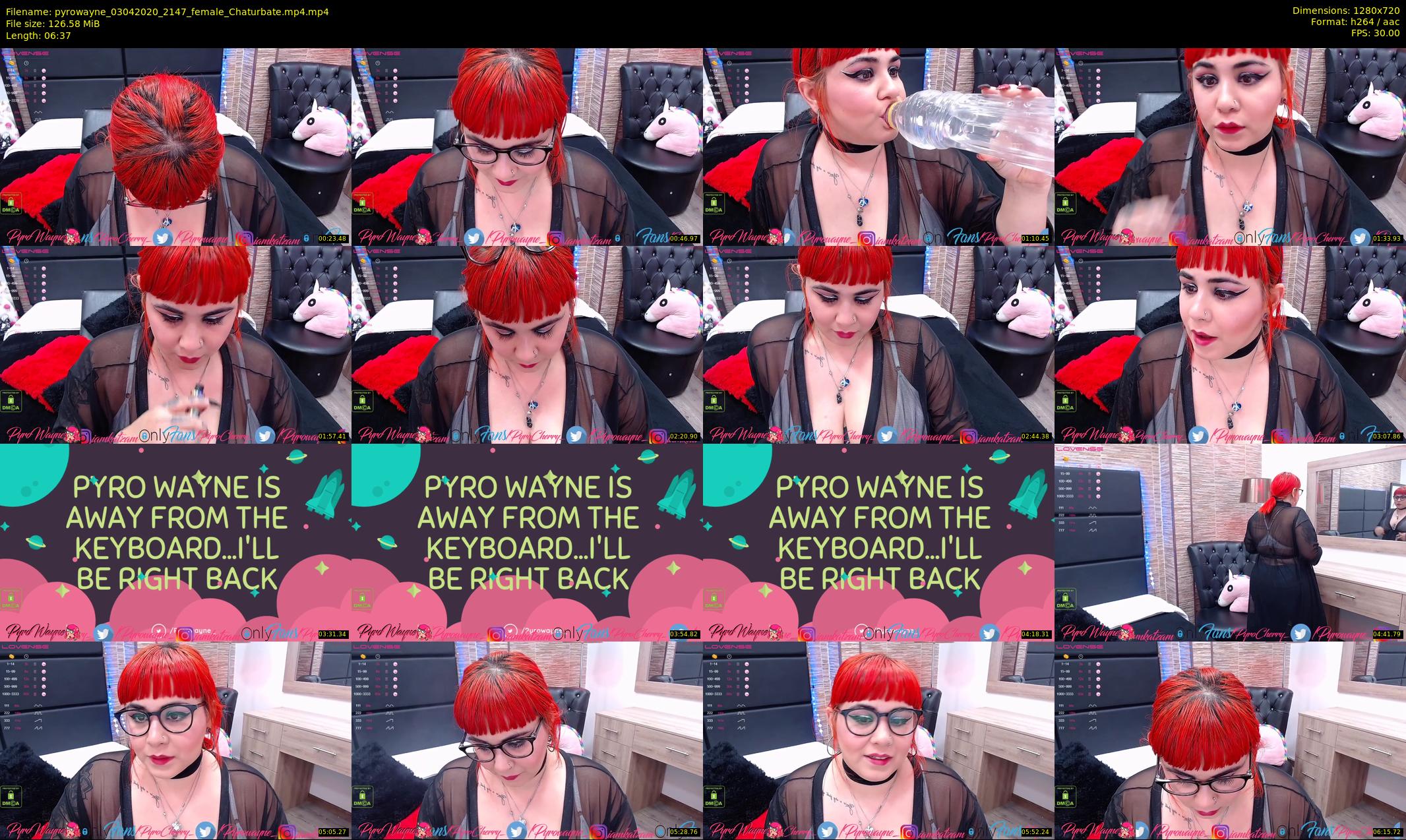 pyrowayne — 7 minute Chaturbate female cam show recording, 720p, Apr 3, 2020