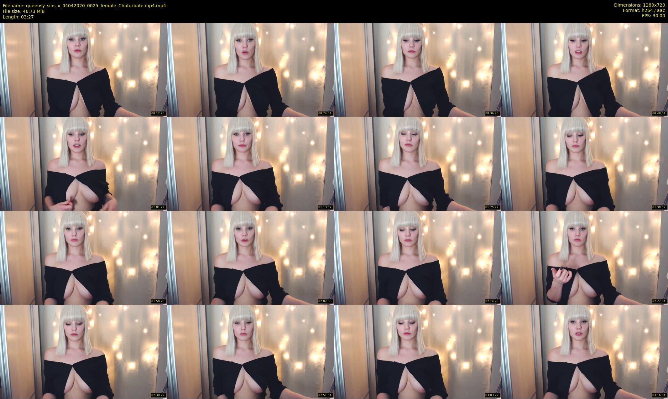 queensy_sins_x — 4 minute Chaturbate female cam show recording, 720p, Apr 4, 2020