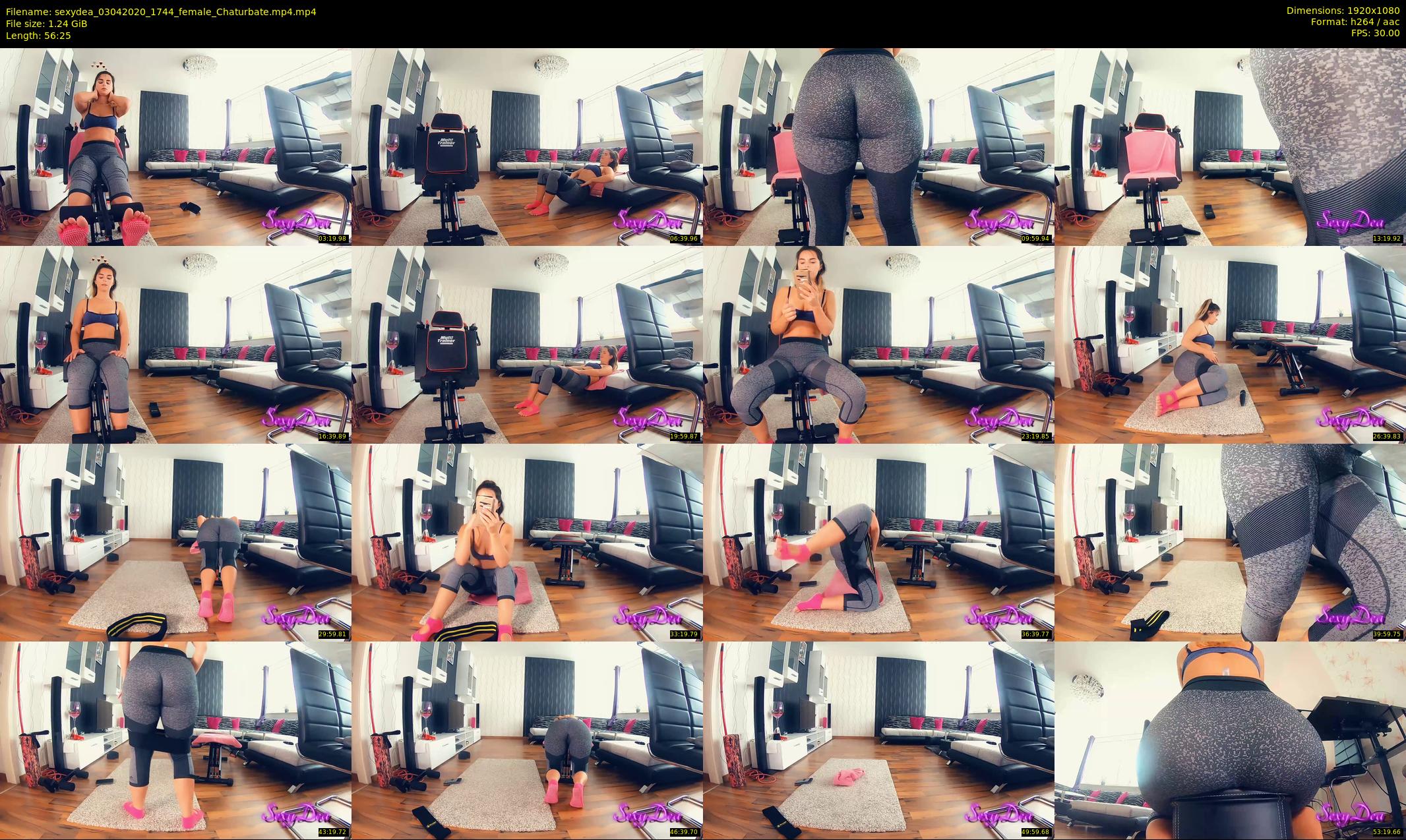 sexydea — 57 minute Chaturbate female cam show recording, 1080p, Apr 3, 2020