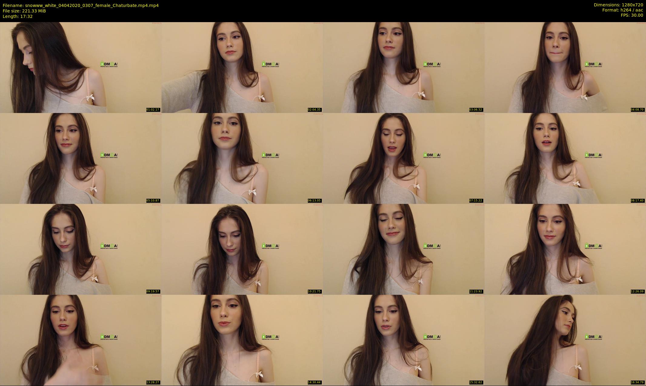snowww_white — 18 minute Chaturbate female cam show recording, 720p, Apr 4, 2020