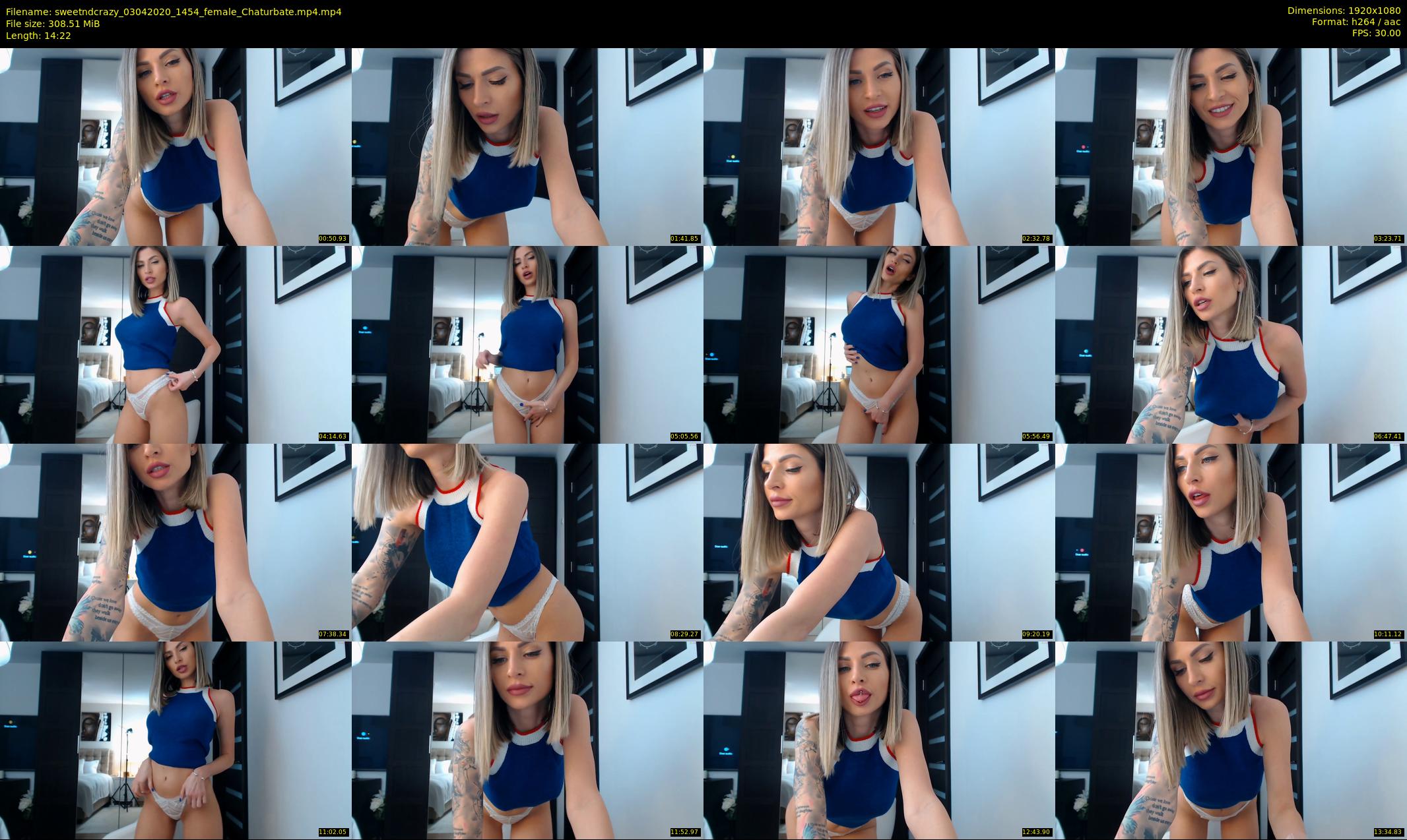 sweetndcrazy — 15 minute Chaturbate female cam show recording, 1080p, Apr 3, 2020