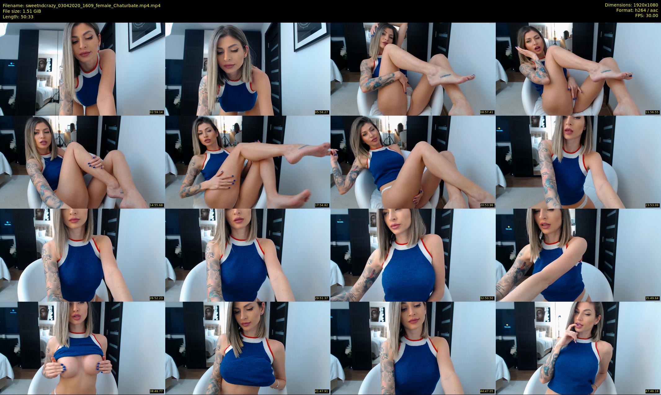 sweetndcrazy — 51 minute Chaturbate female cam show recording, 1080p, Apr 3, 2020