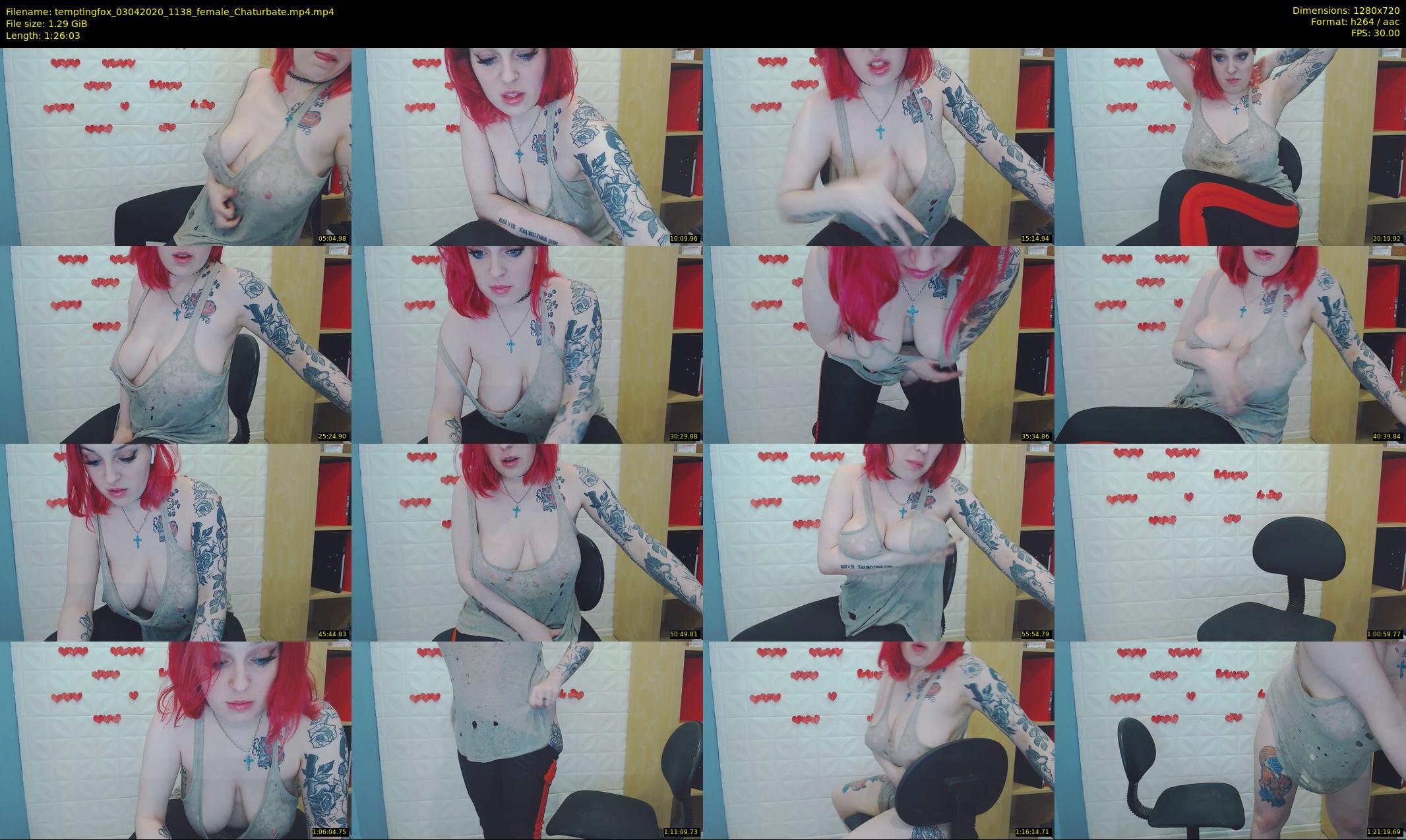 temptingfox — 87 minute Chaturbate female cam show recording, 720p, Apr 3, 2020
