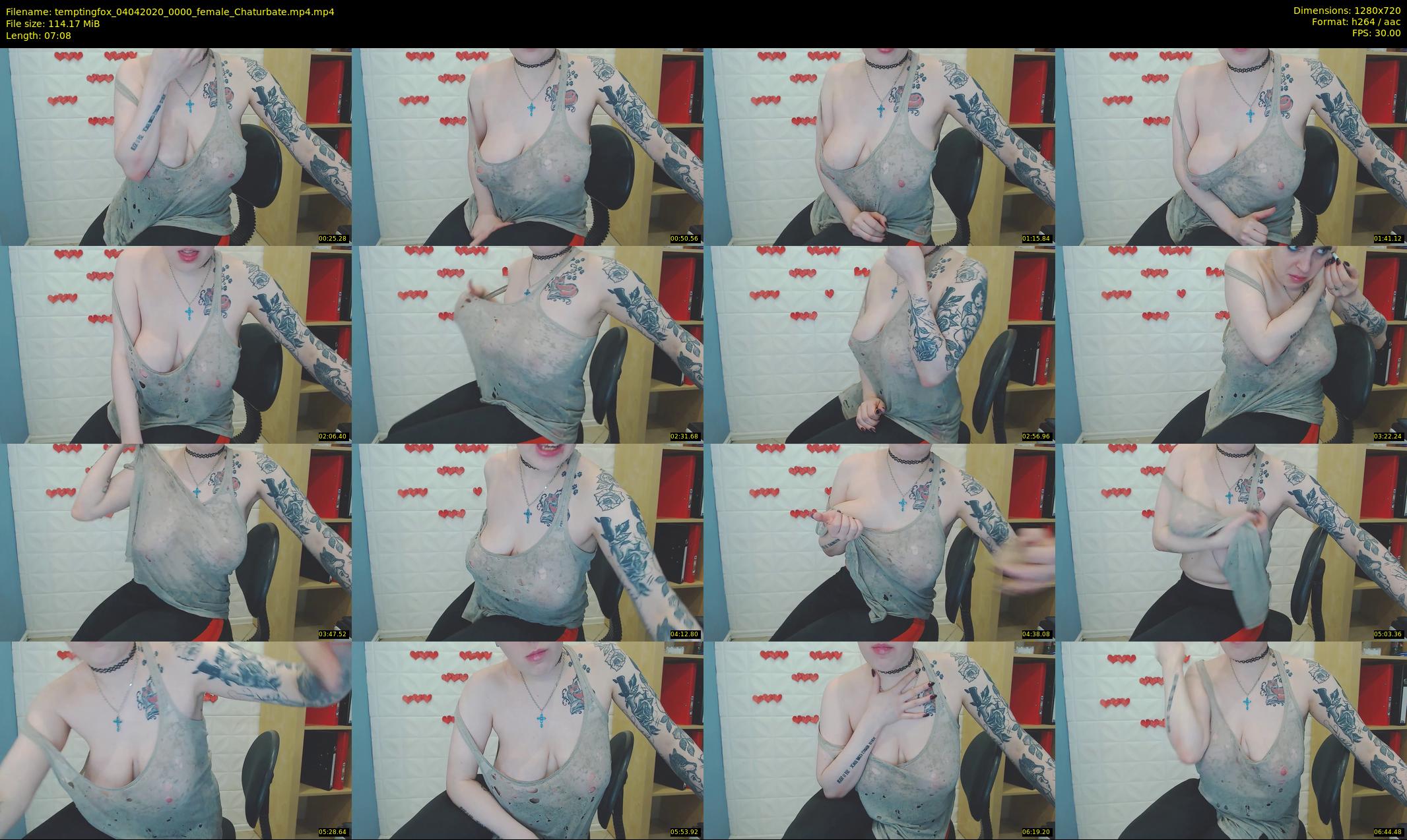 temptingfox — 8 minute Chaturbate female cam show recording, 720p, Apr 4, 2020