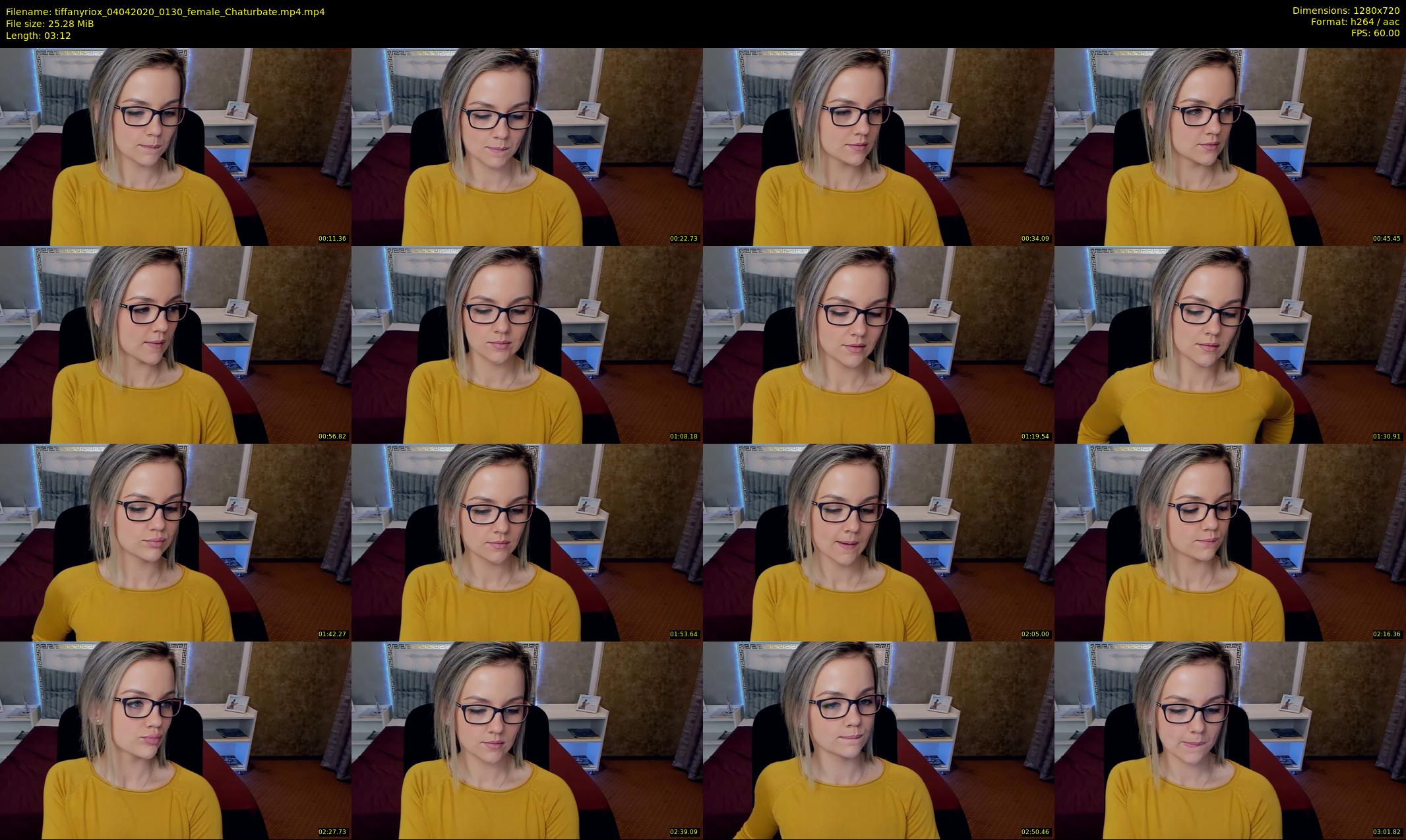 tiffanyriox — 4 minute Chaturbate female cam show recording, 720p, Apr 4, 2020