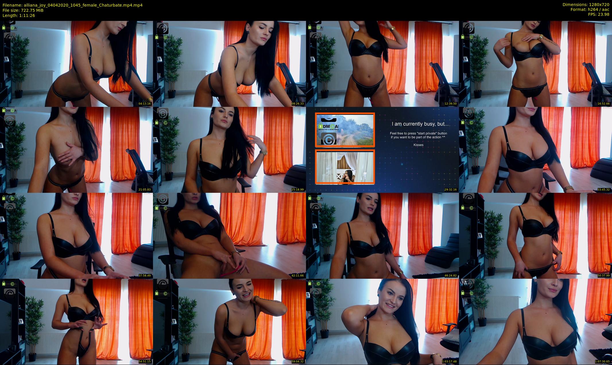 alliana_joy — 72 minute Chaturbate female cam show recording, 720p, Apr 4, 2020