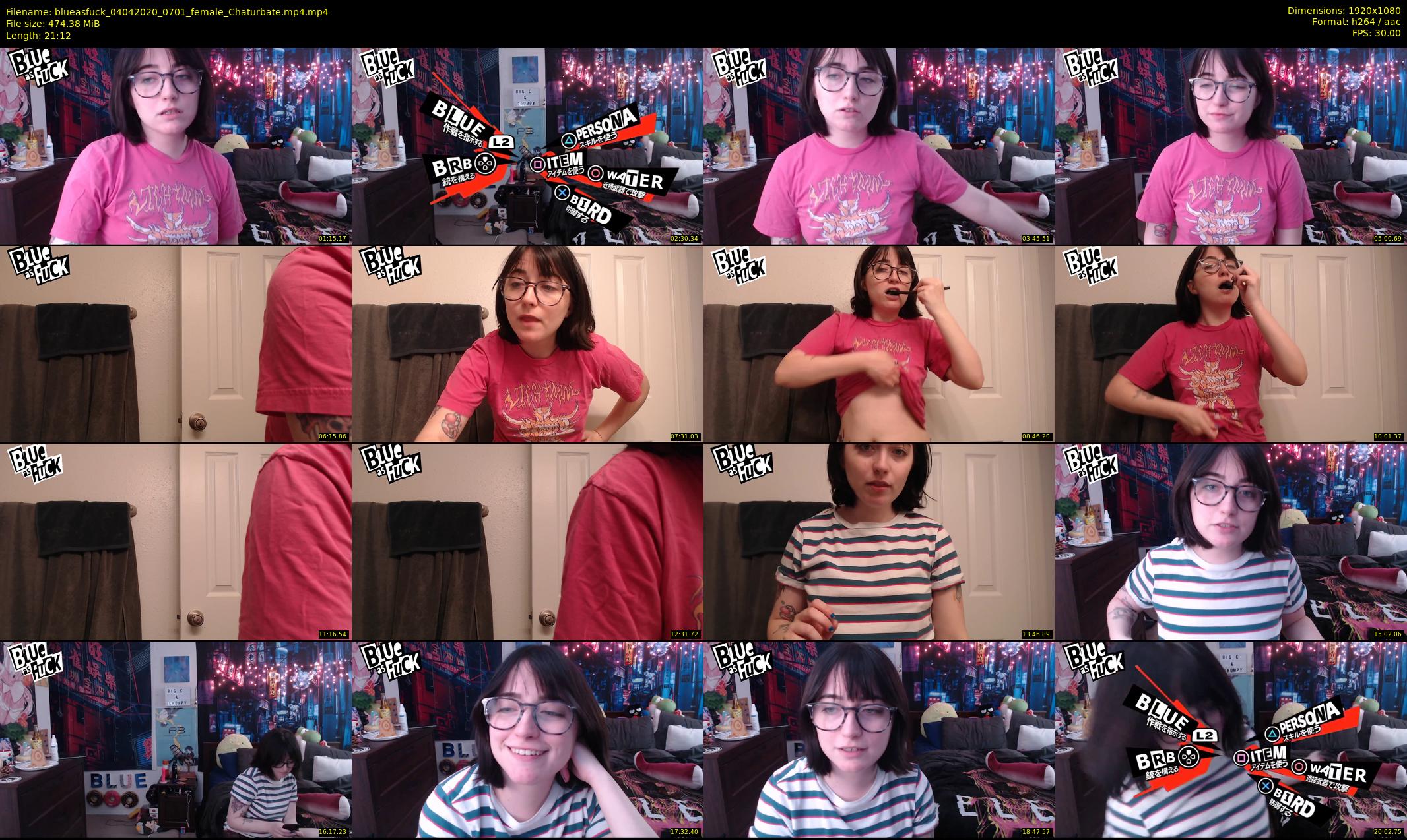 blueasfuck — 22 minute Chaturbate female cam show recording, 1080p, Apr 4, 2020