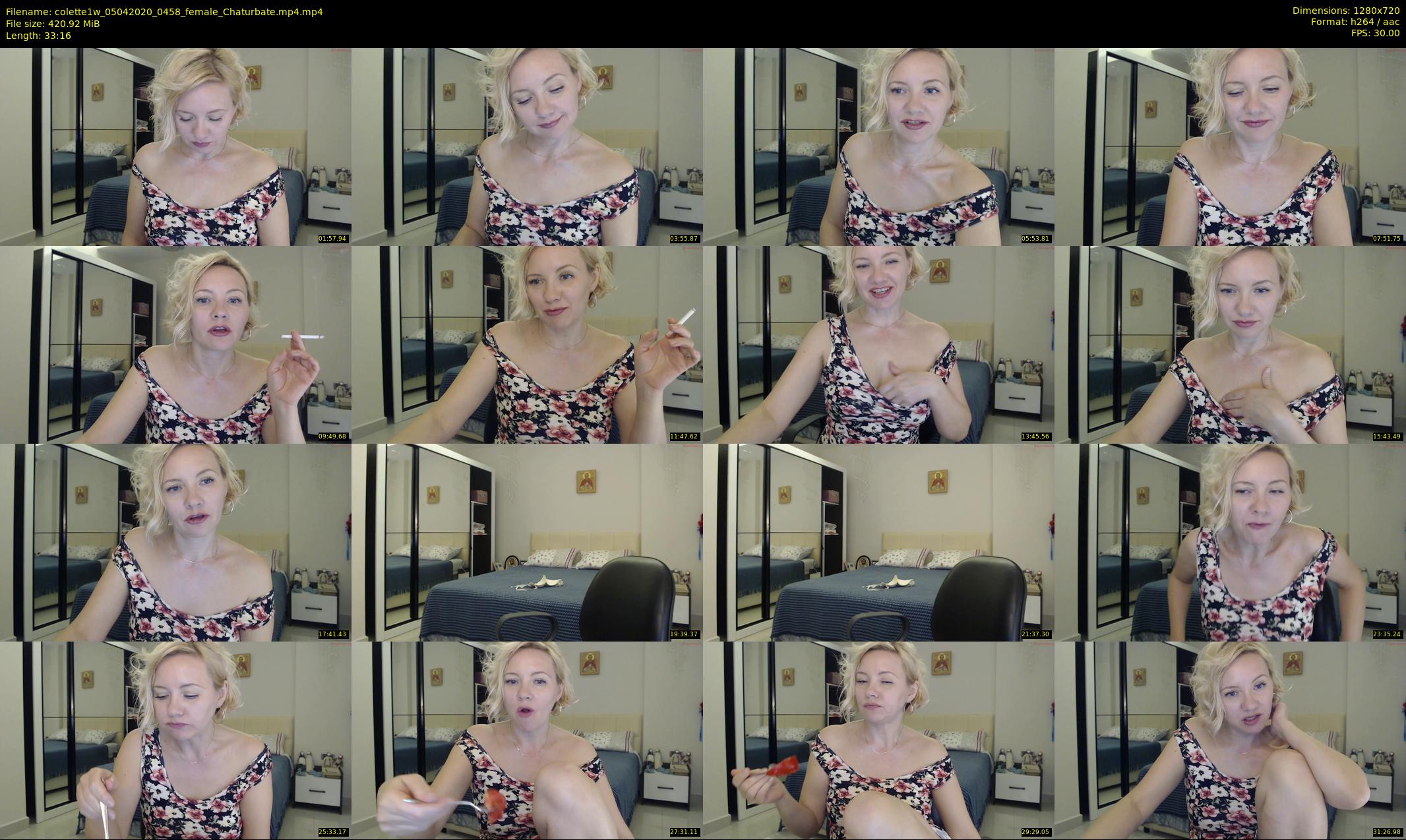 colette1w — 34 minute Chaturbate female cam show recording, 720p, Apr 5, 2020