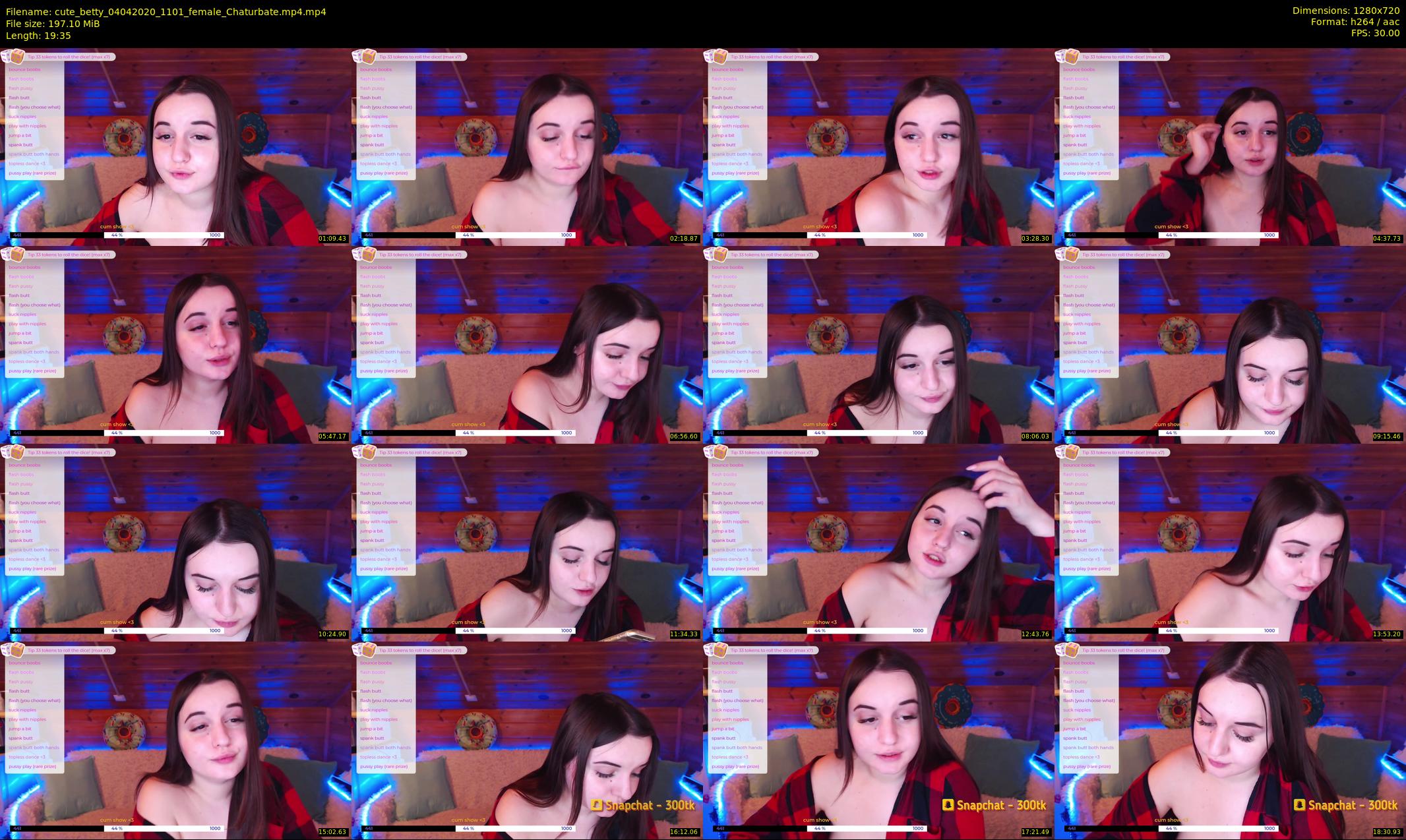 cute_betty — 20 minute Chaturbate female cam show recording, 720p, Apr 4, 2020