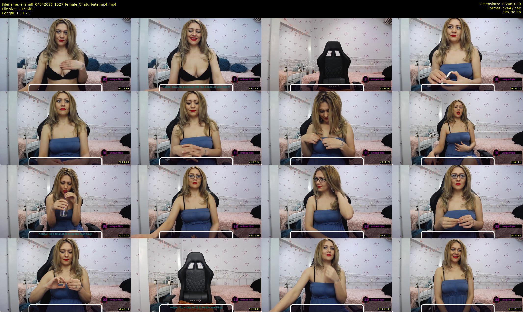 ellamilf — 72 minute Chaturbate female cam show recording, 1080p, Apr 4, 2020