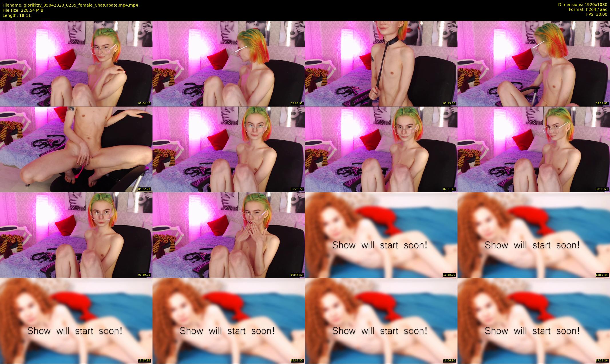 glorikitty — 19 minute Chaturbate female cam show recording, 1080p, Apr 5, 2020