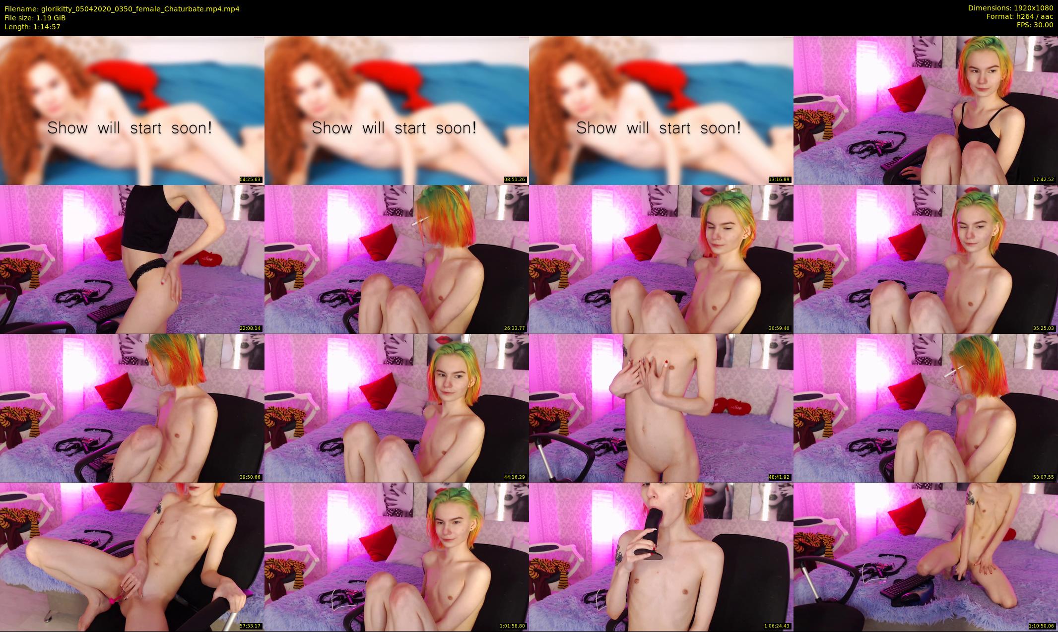 glorikitty — 75 minute Chaturbate female cam show recording, 1080p, Apr 5, 2020