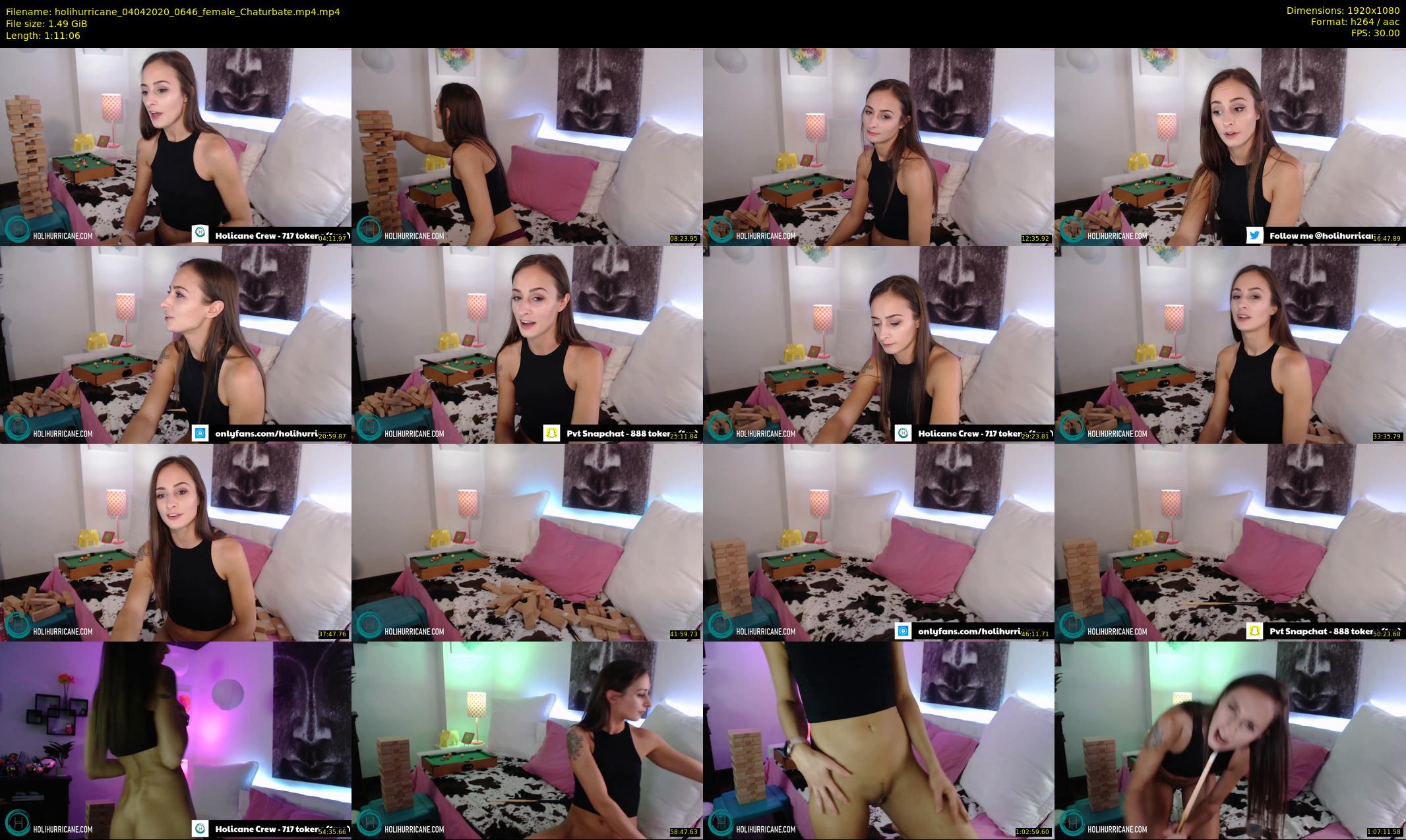 holihurricane — 72 minute Chaturbate female cam show recording, 1080p, Apr 4, 2020