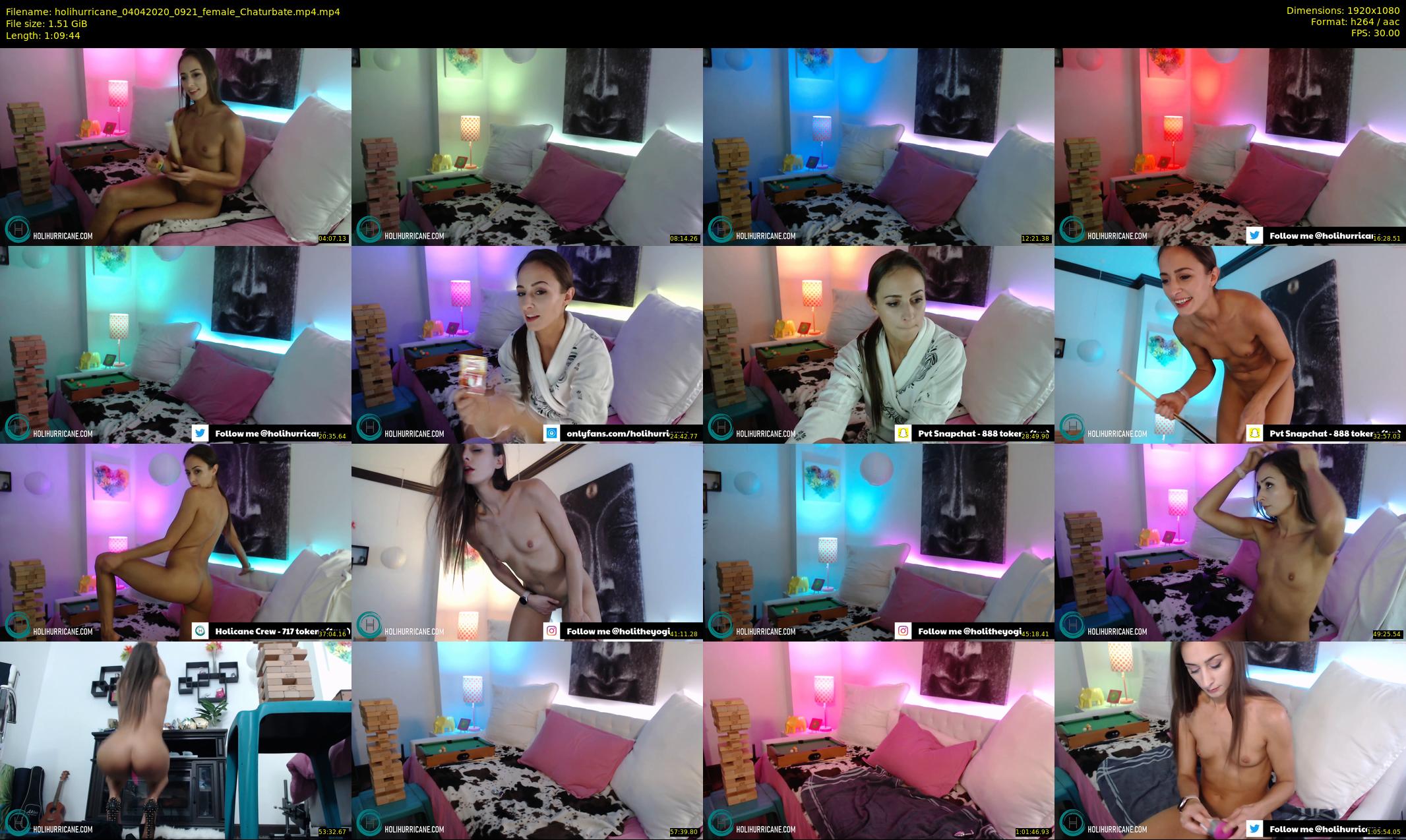 holihurricane — 70 minute Chaturbate female cam show recording, 1080p, Apr 4, 2020