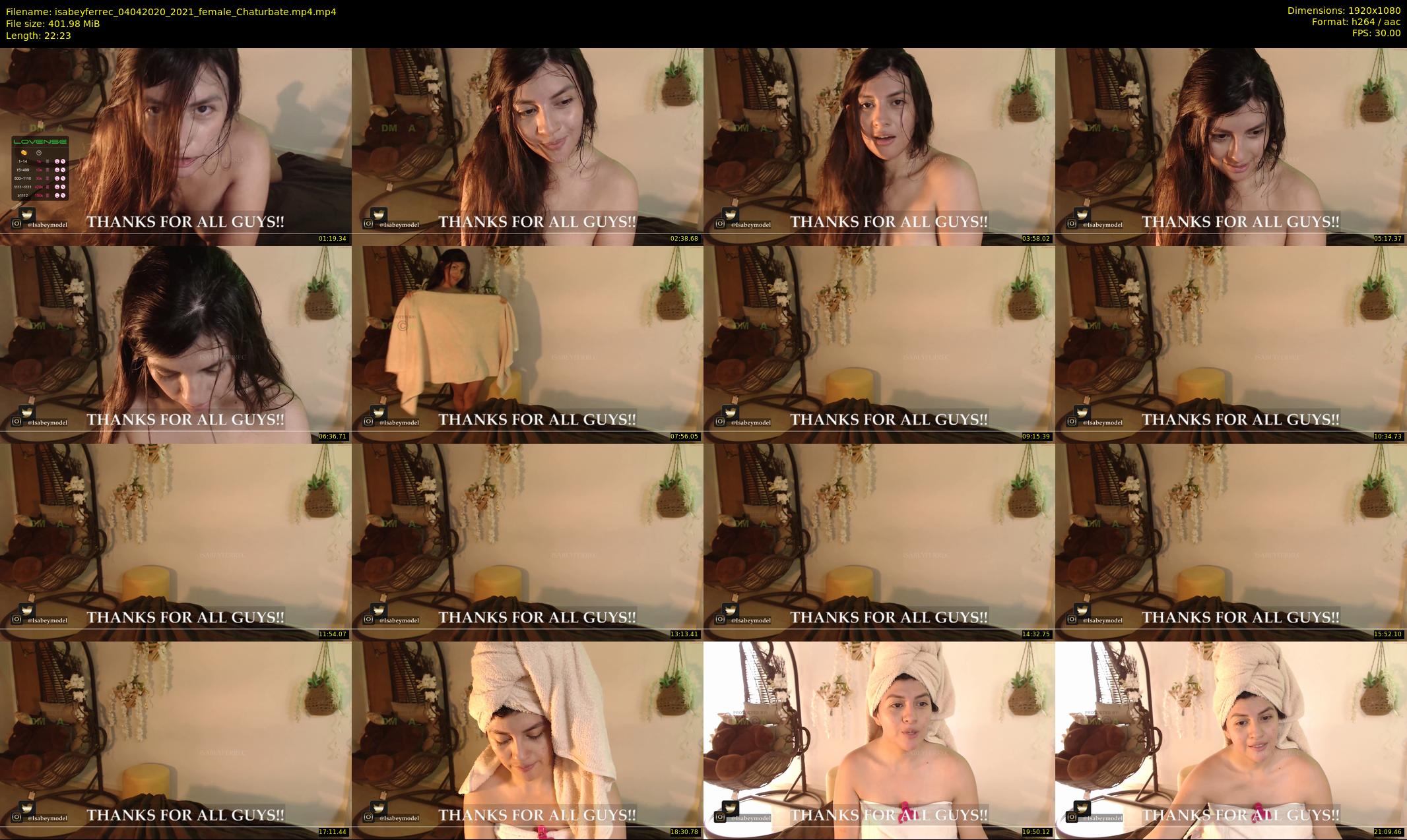 isabeyferrec — 23 minute Chaturbate female cam show recording, 1080p, Apr 4, 2020