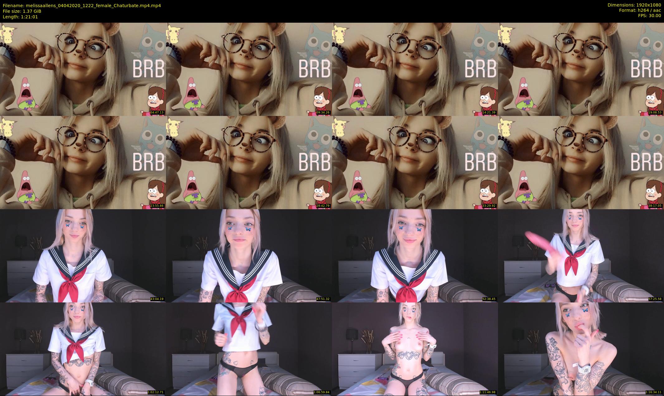 melissaallens — 82 minute Chaturbate female cam show recording, 1080p, Apr 4, 2020