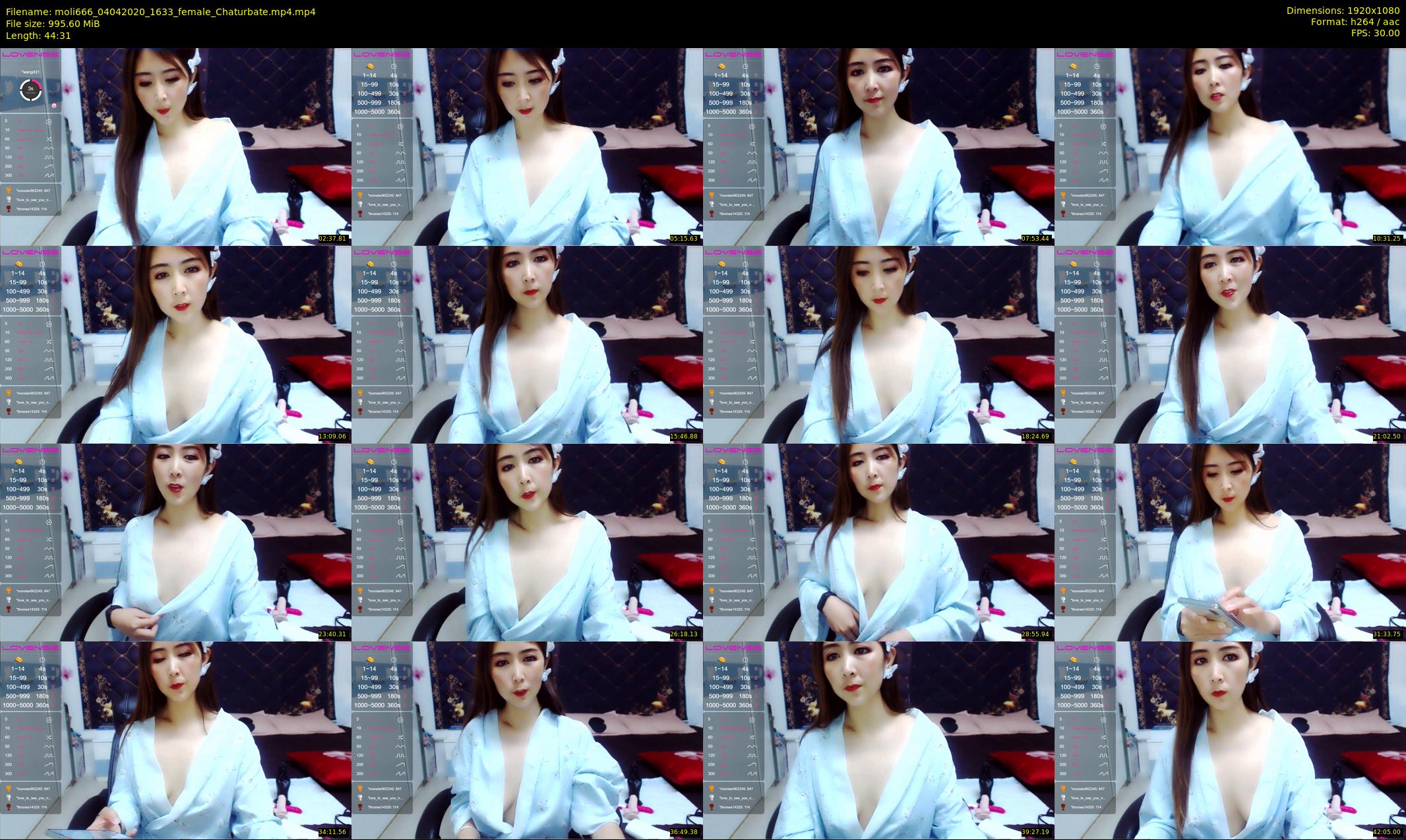 moli666 — 45 minute Chaturbate female cam show recording, 1080p, Apr 4, 2020