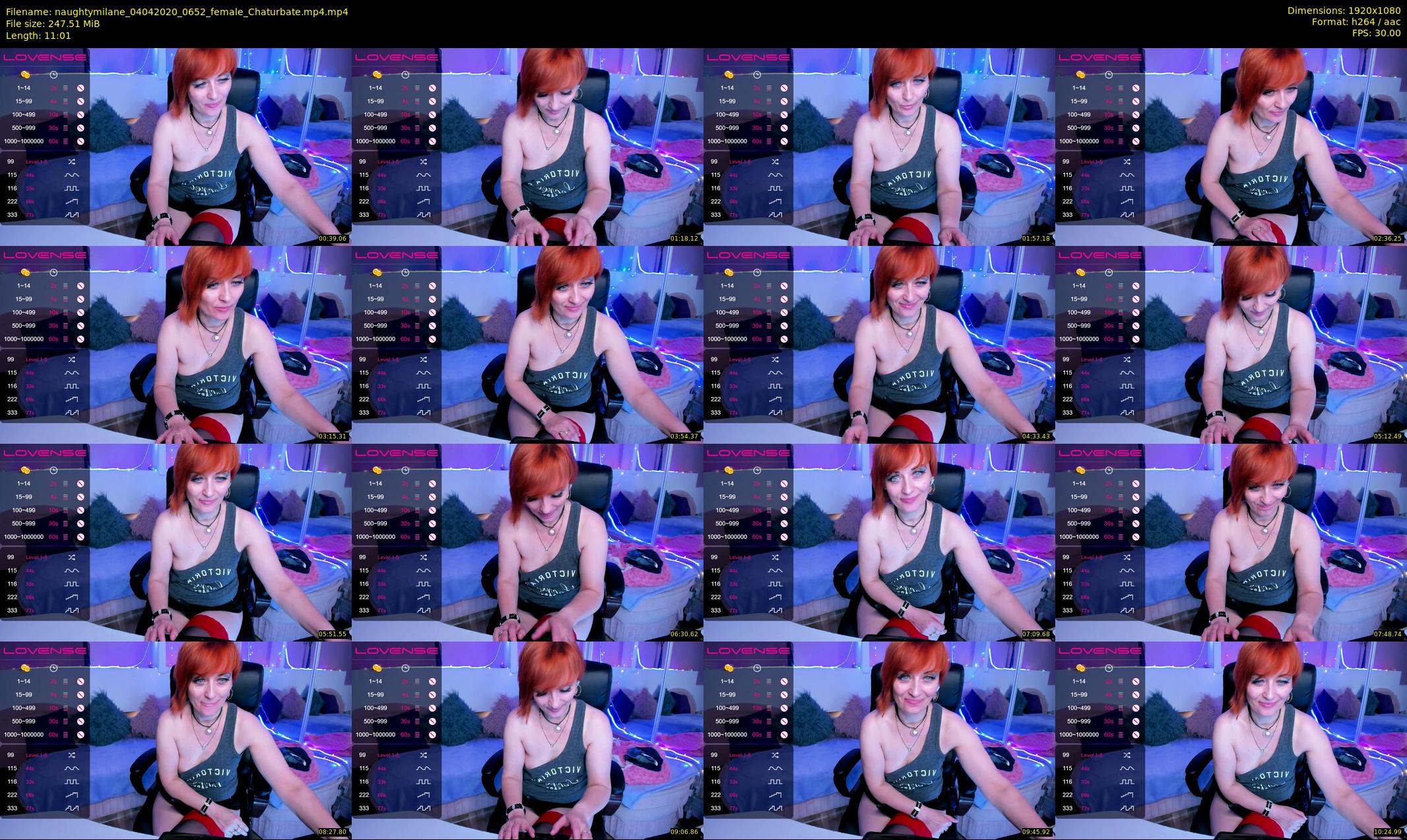 naughtymilane — 12 minute Chaturbate female cam show recording, 1080p, Apr 4, 2020