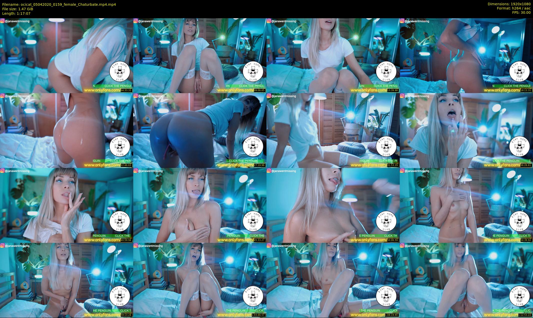 ocicat — 78 minute Chaturbate female cam show recording, 1080p, Apr 5, 2020
