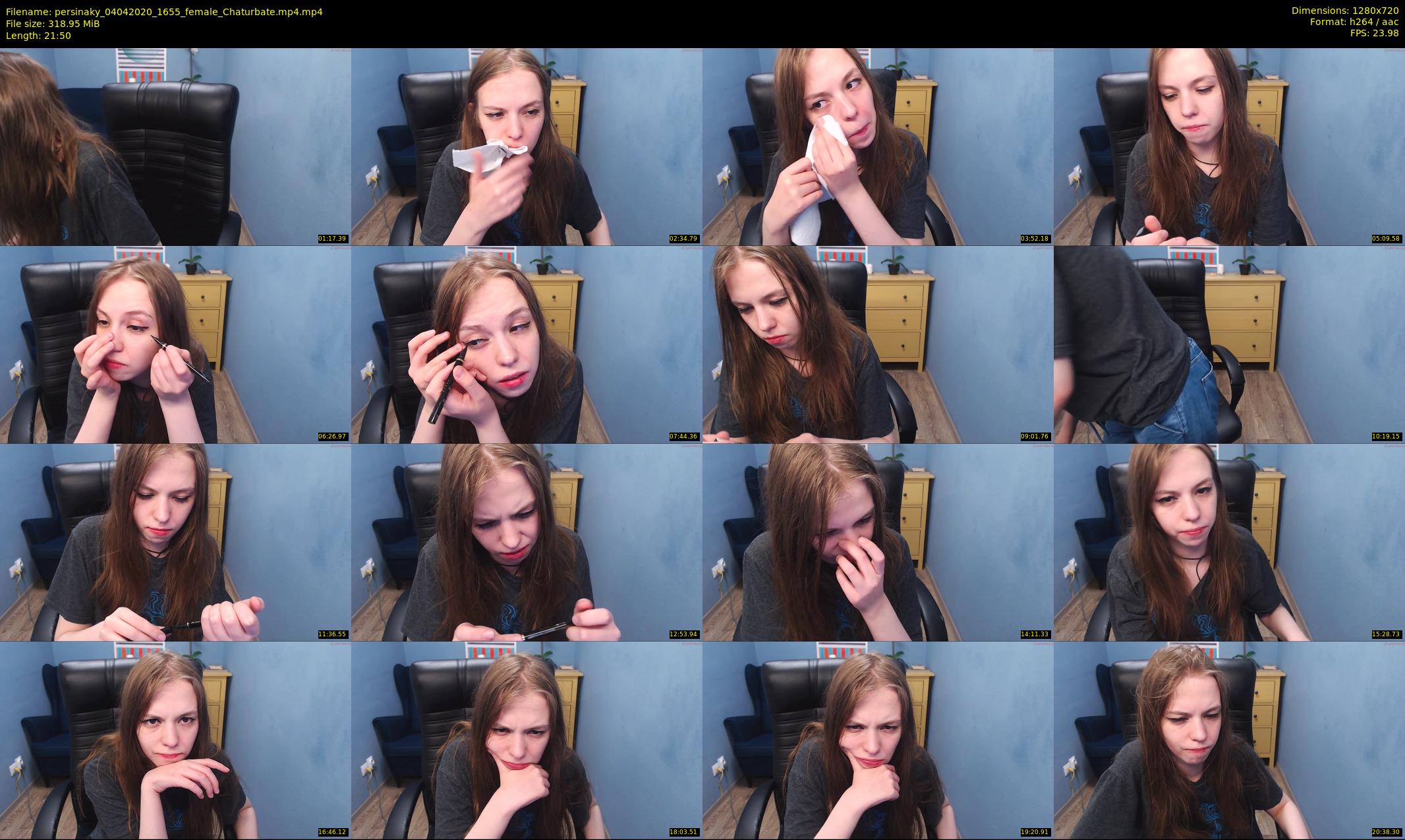 persinaky — 22 minute Chaturbate female cam show recording, 720p, Apr 4, 2020