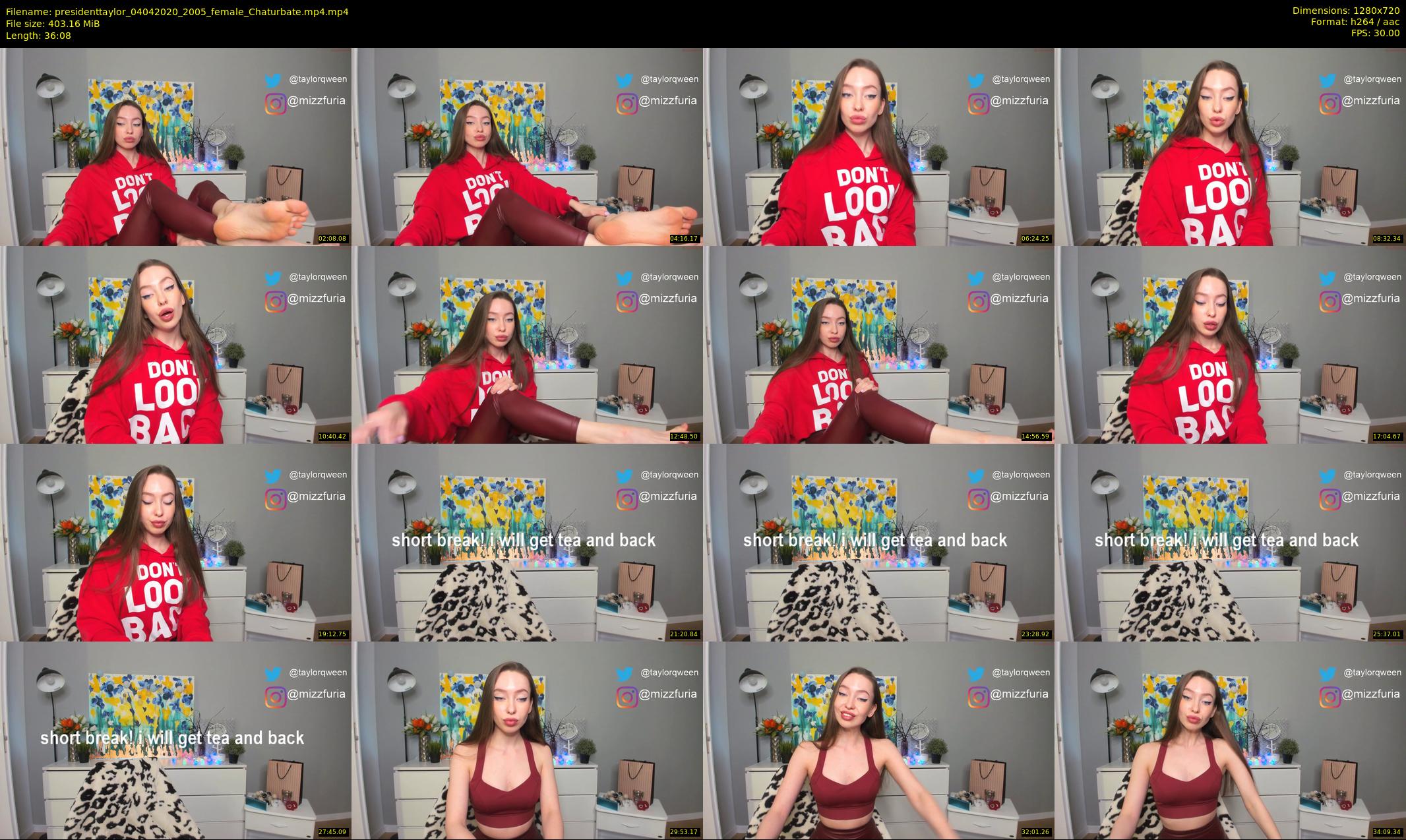 presidenttaylor — 37 minute Chaturbate female cam show recording, 720p, Apr 4, 2020