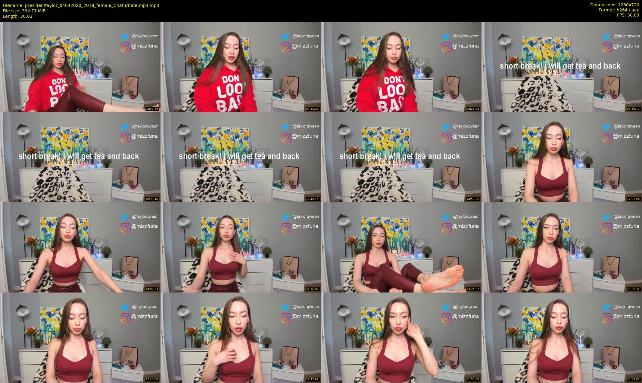 presidenttaylor — 37 minute Chaturbate female cam show recording, 720p, Apr 4, 2020