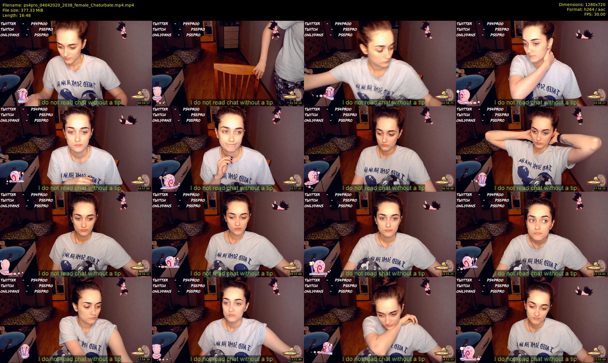 ps4pro — 17 minute Chaturbate female cam show recording, 720p, Apr 4, 2020