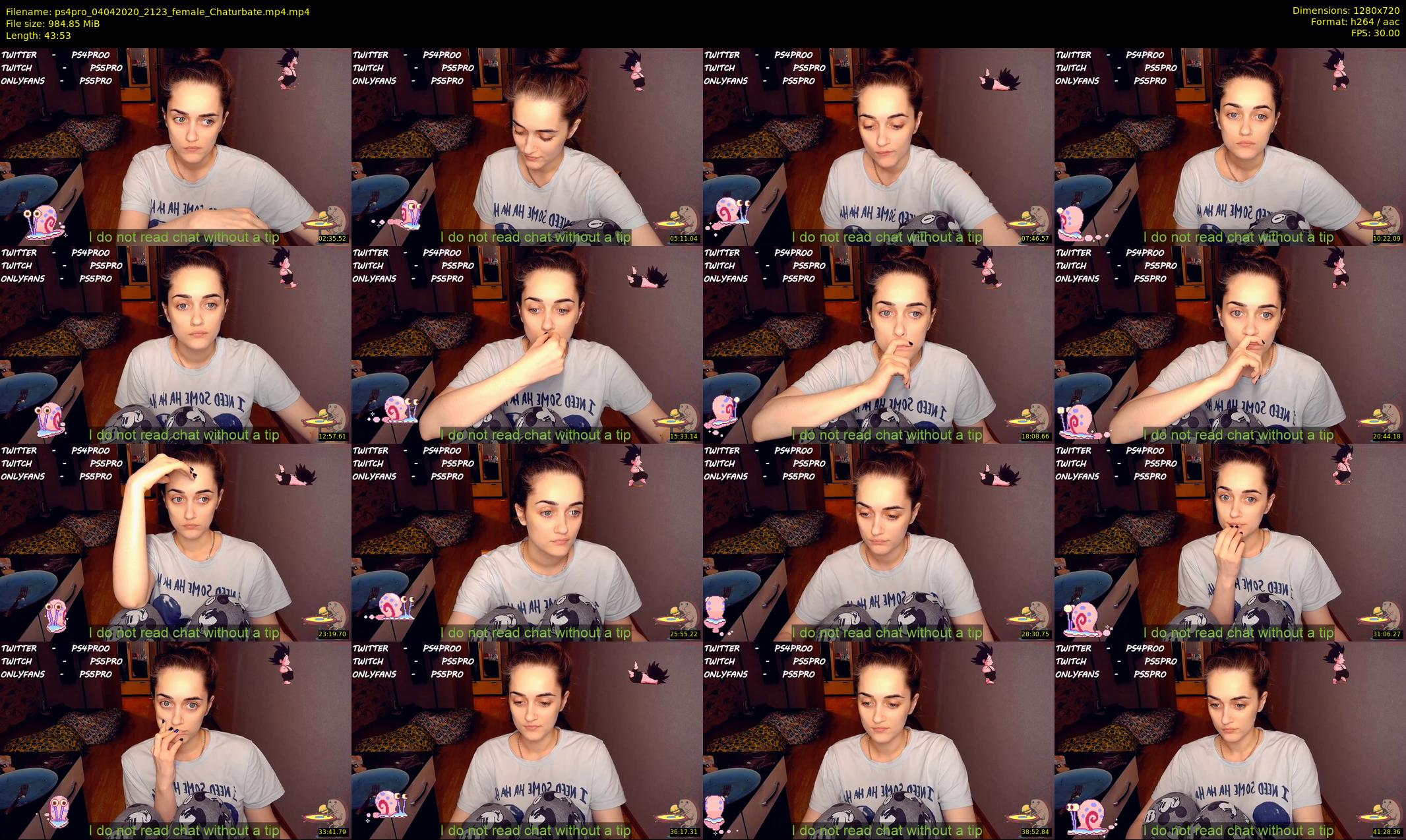 ps4pro — 44 minute Chaturbate female cam show recording, 720p, Apr 4, 2020