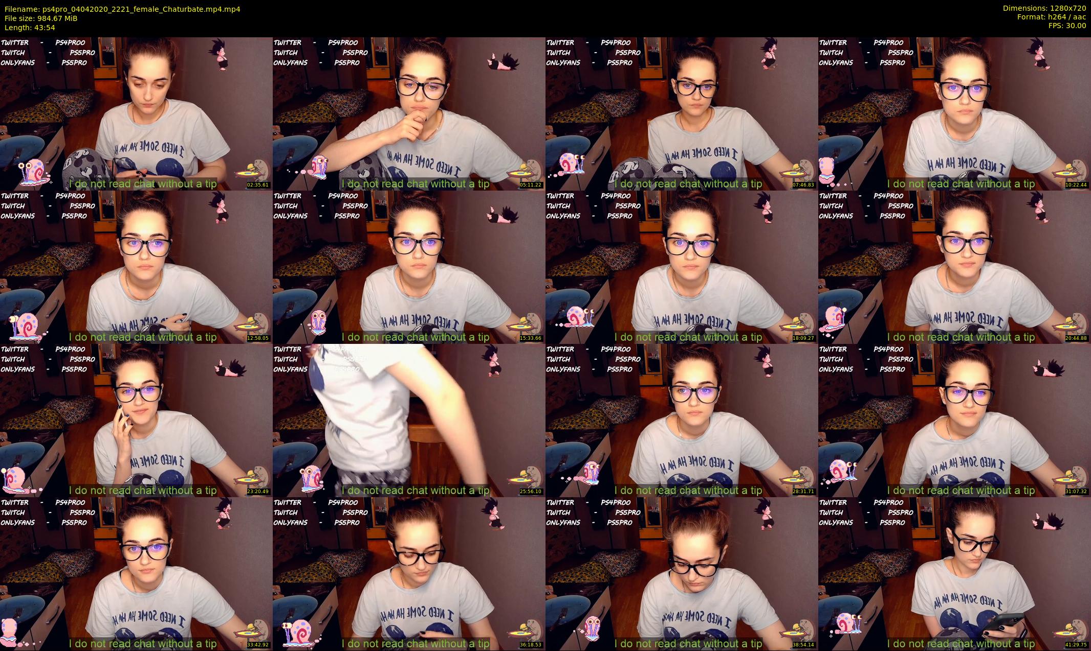 ps4pro — 44 minute Chaturbate female cam show recording, 720p, Apr 4, 2020