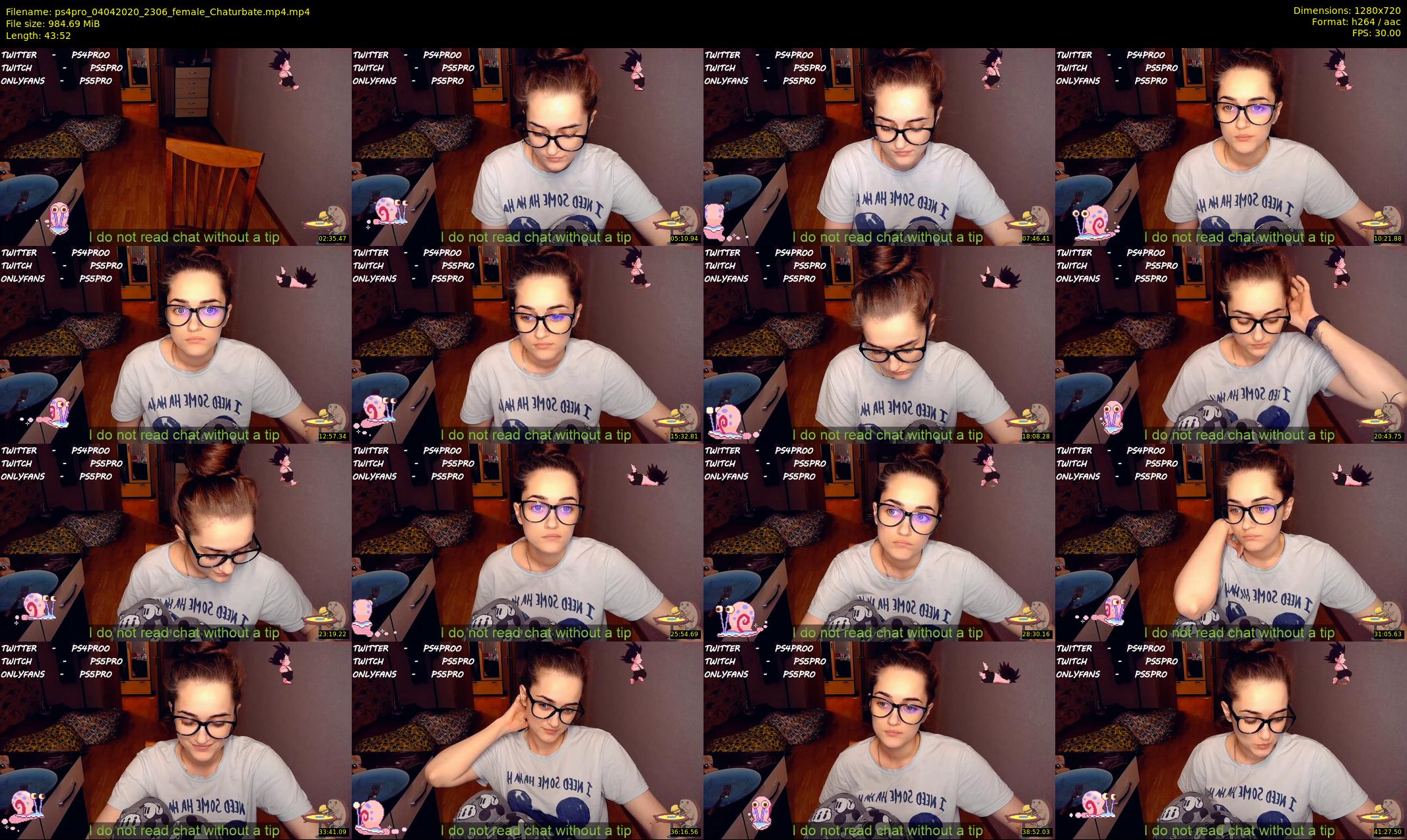ps4pro — 44 minute Chaturbate female cam show recording, 720p, Apr 4, 2020