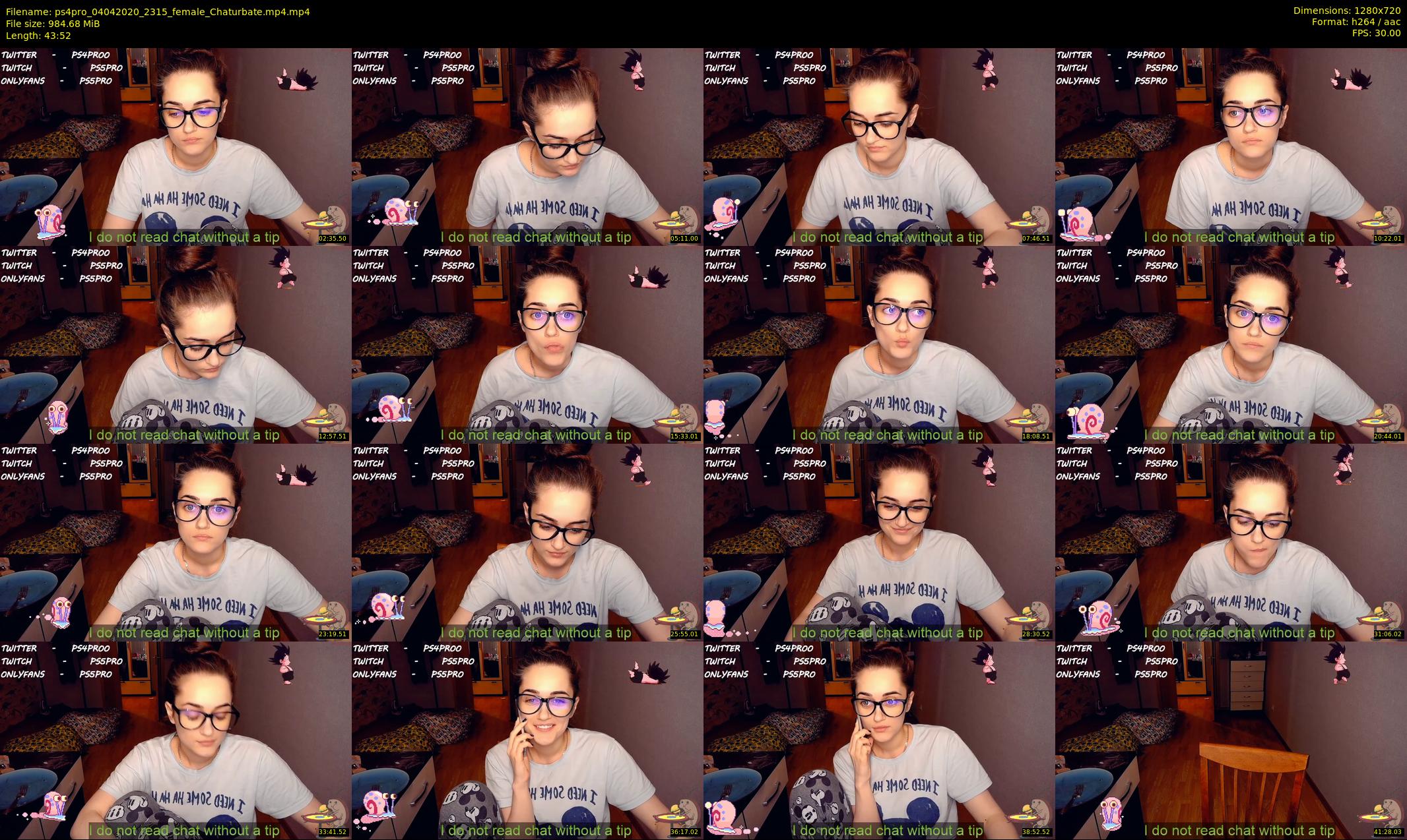 ps4pro — 44 minute Chaturbate female cam show recording, 720p, Apr 4, 2020