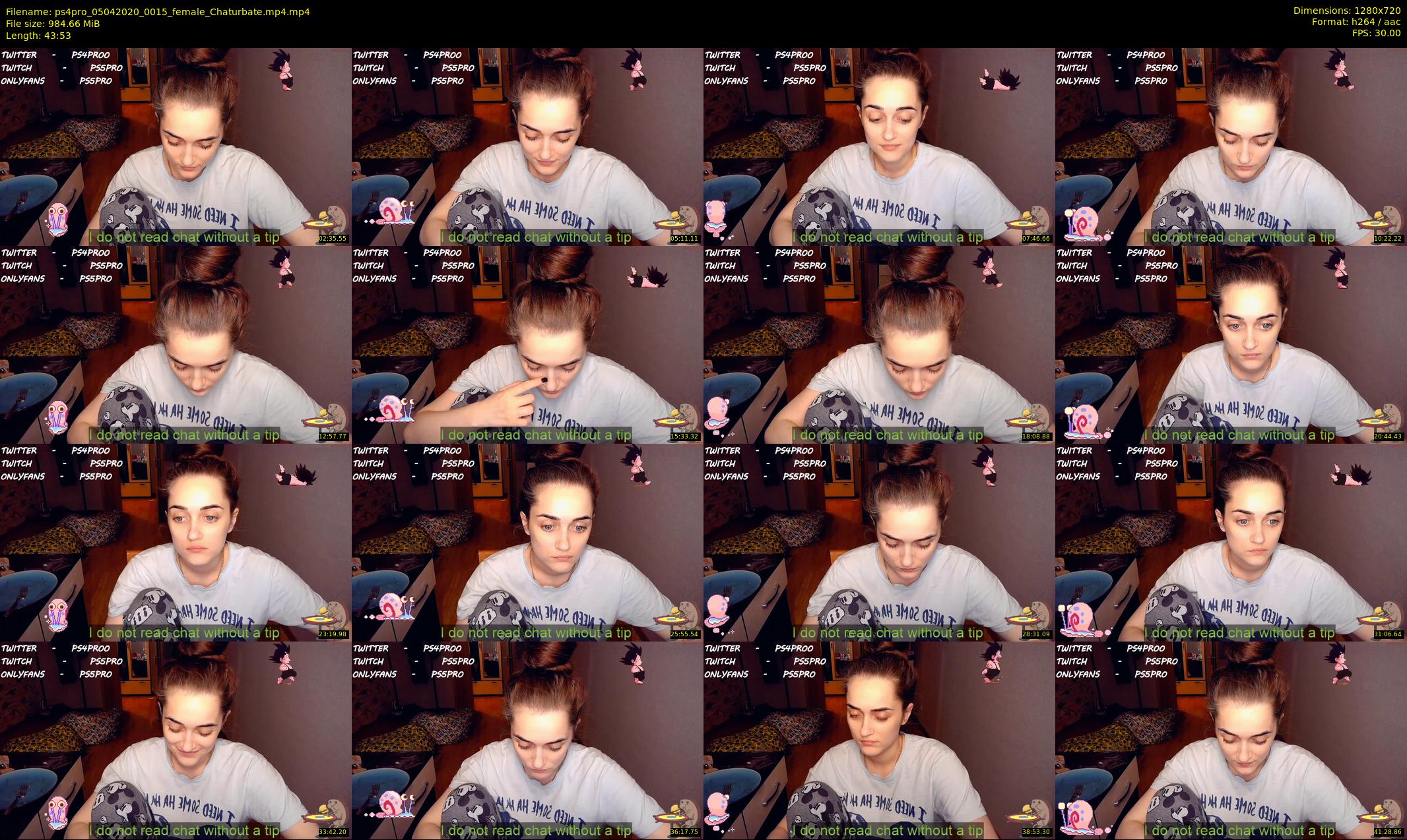 ps4pro — 44 minute Chaturbate female cam show recording, 720p, Apr 5, 2020