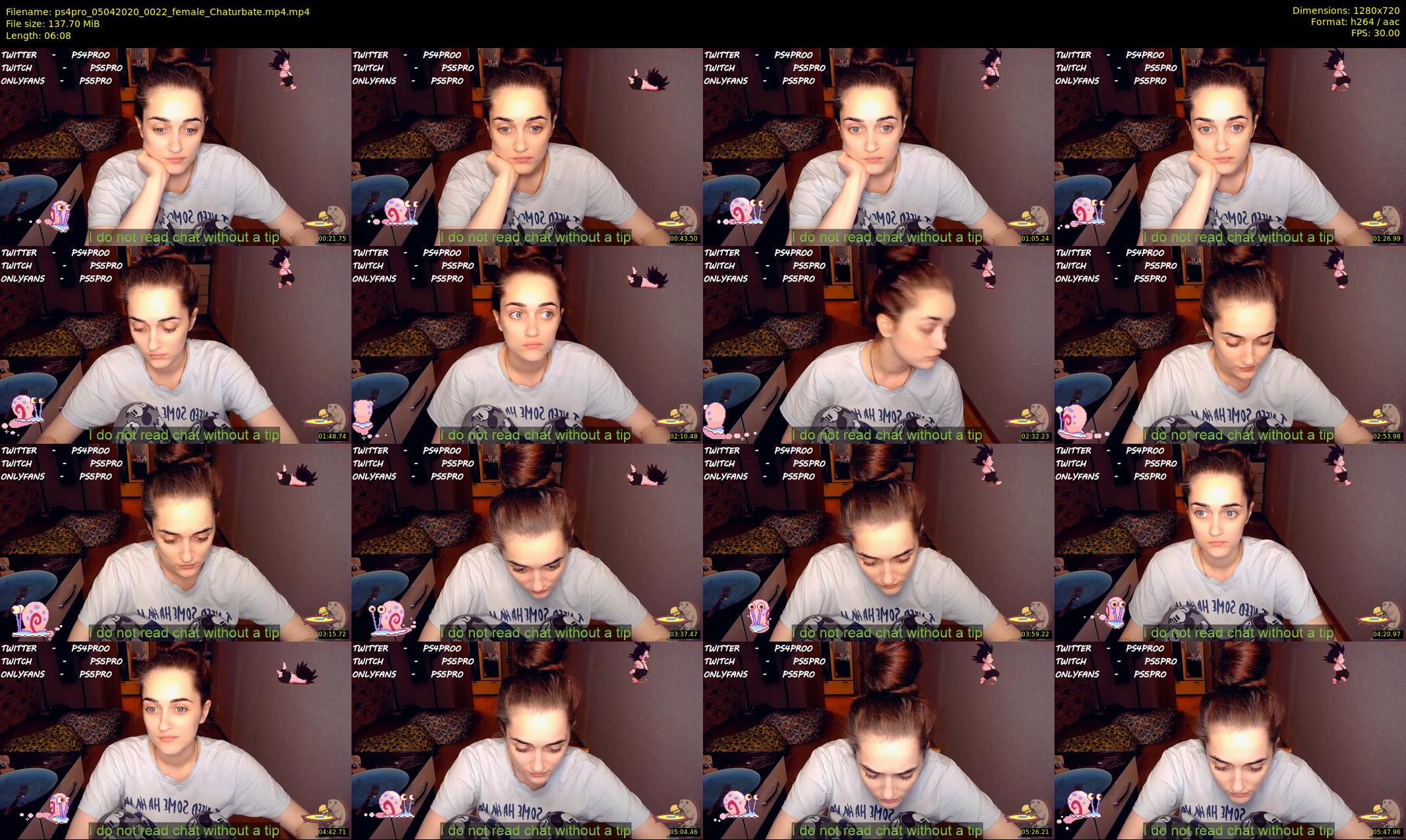 ps4pro — 7 minute Chaturbate female cam show recording, 720p, Apr 5, 2020
