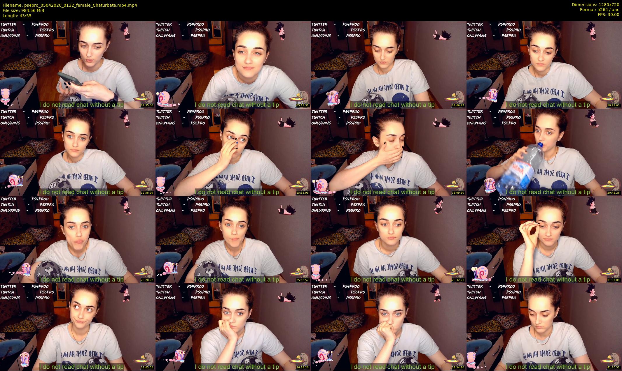 ps4pro — 44 minute Chaturbate female cam show recording, 720p, Apr 5, 2020