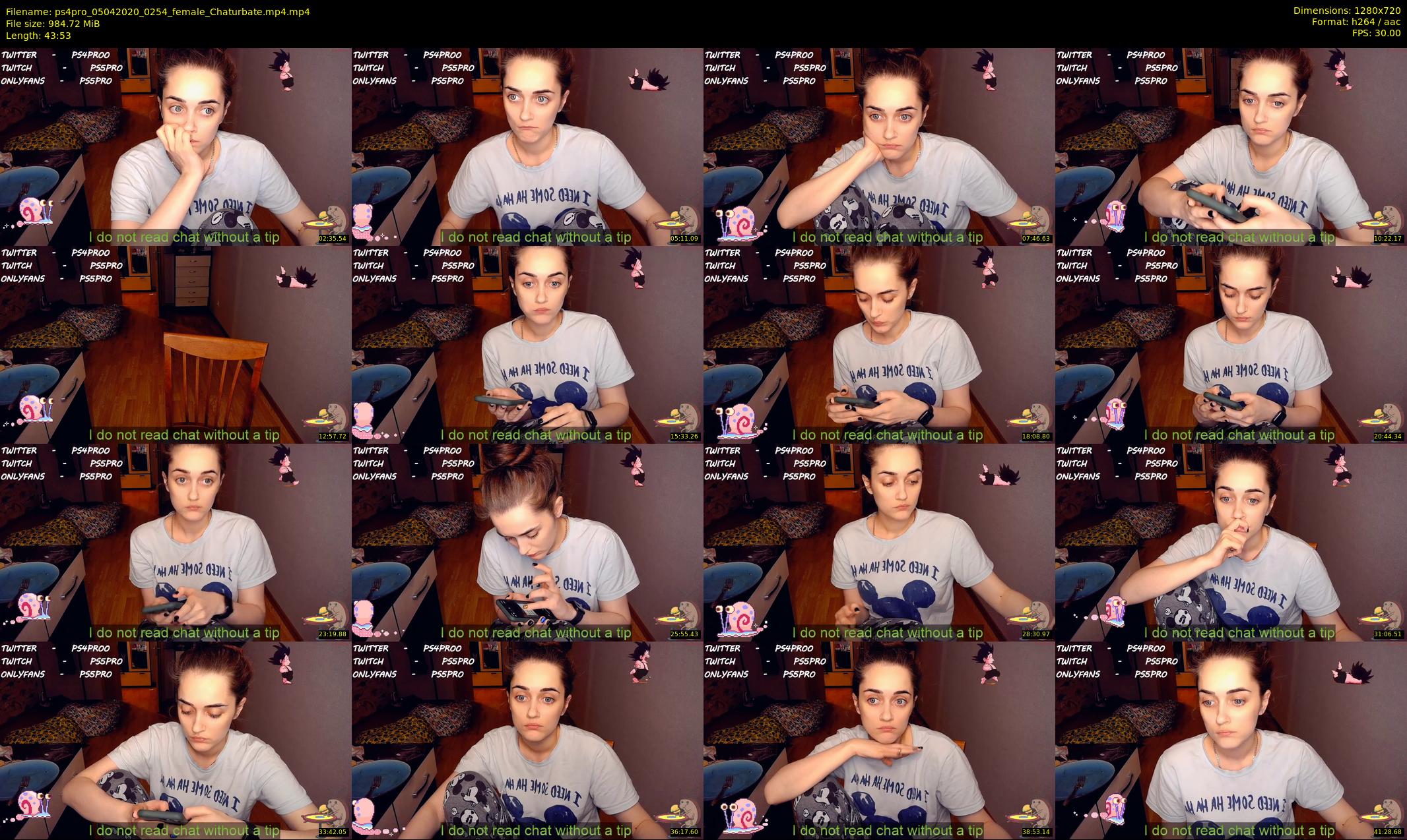 ps4pro — 44 minute Chaturbate female cam show recording, 720p, Apr 5, 2020
