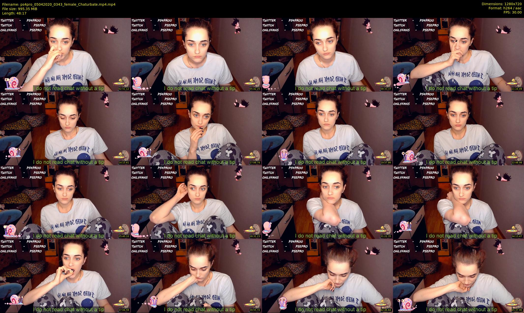 ps4pro — 49 minute Chaturbate female cam show recording, 720p, Apr 5, 2020