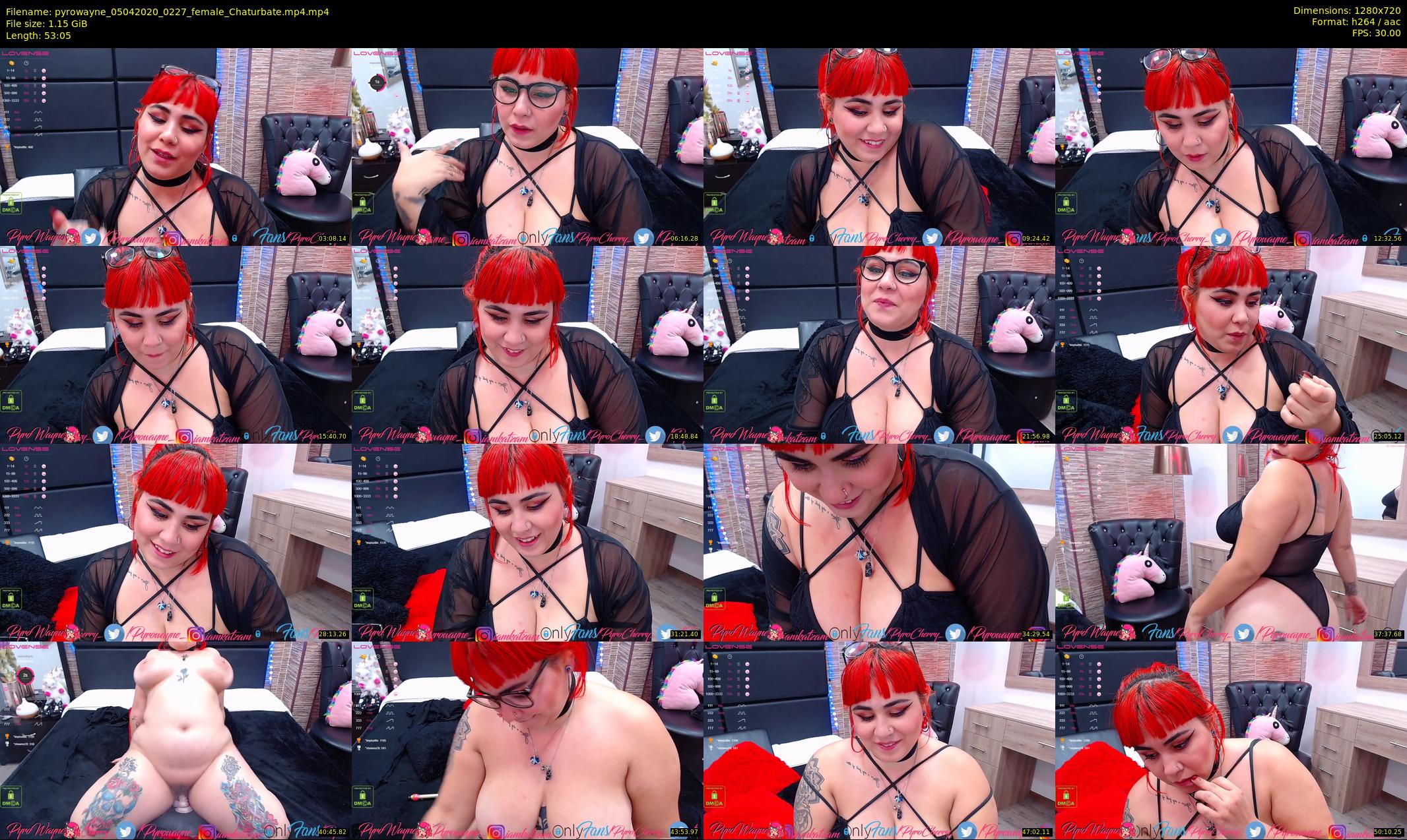 pyrowayne — 54 minute Chaturbate female cam show recording, 720p, Apr 5, 2020